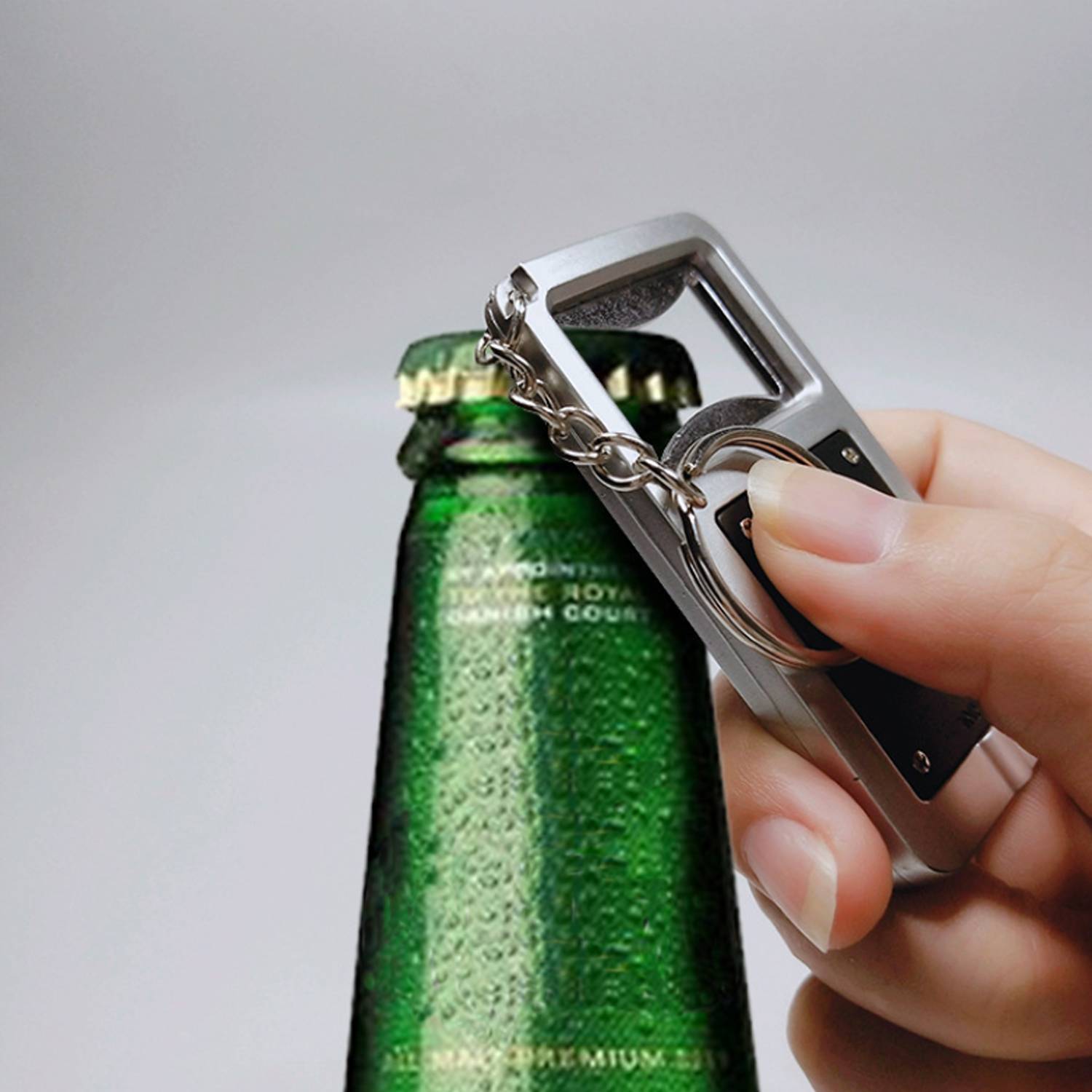 LED Light Plastic Keychain Bottle Opener 4