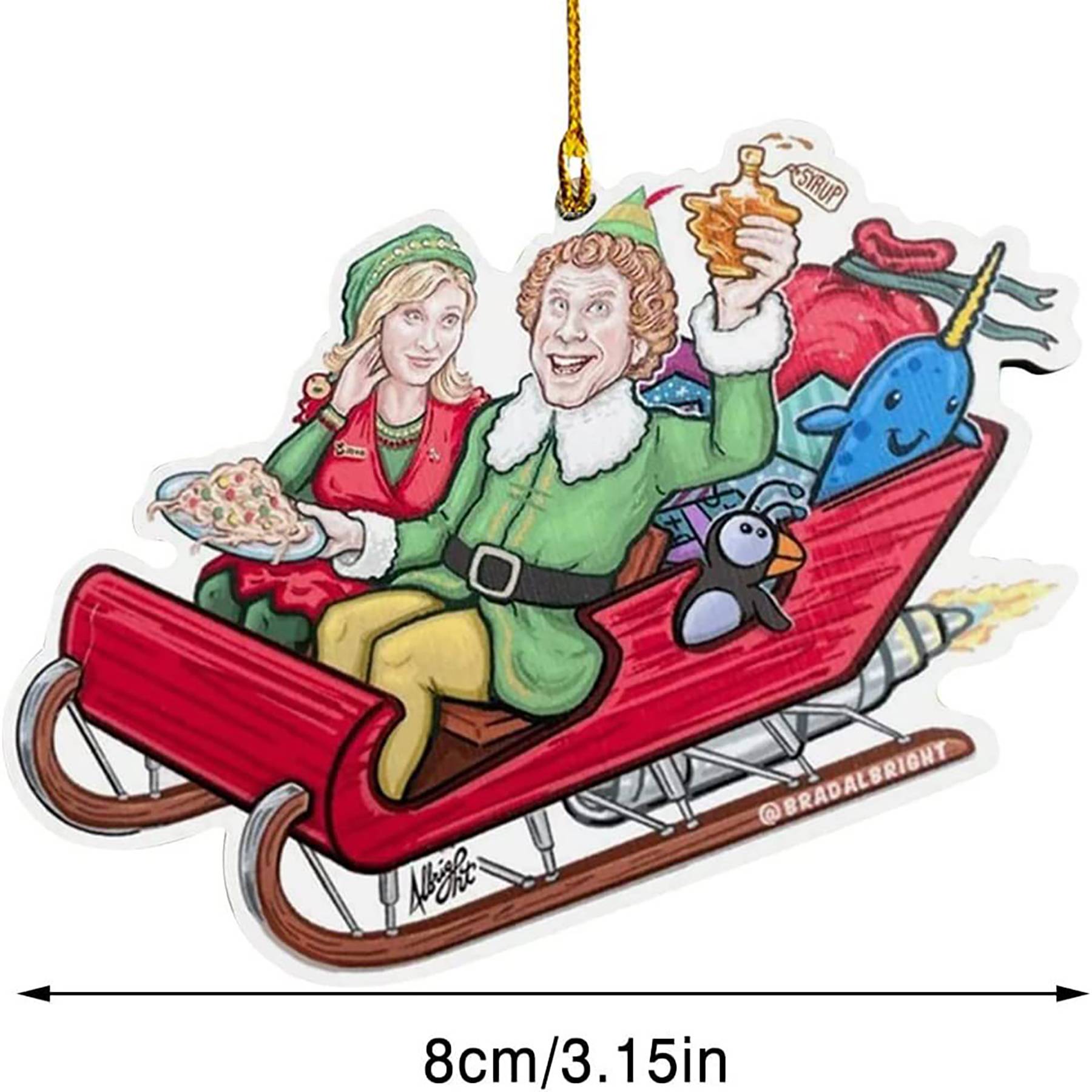 Cute Christmas Tree Hanging Decorations Ornaments Set 6