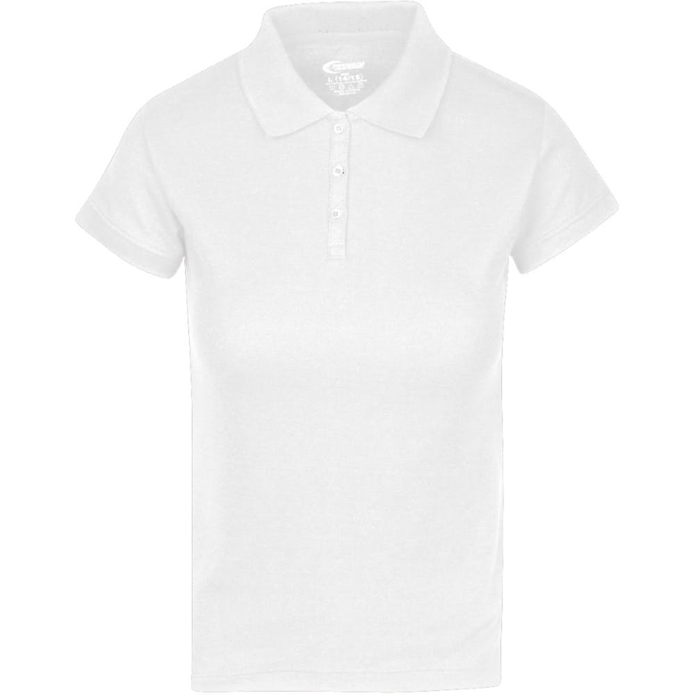 Juniors' Polo Uniform Shirts - White Size Large 2