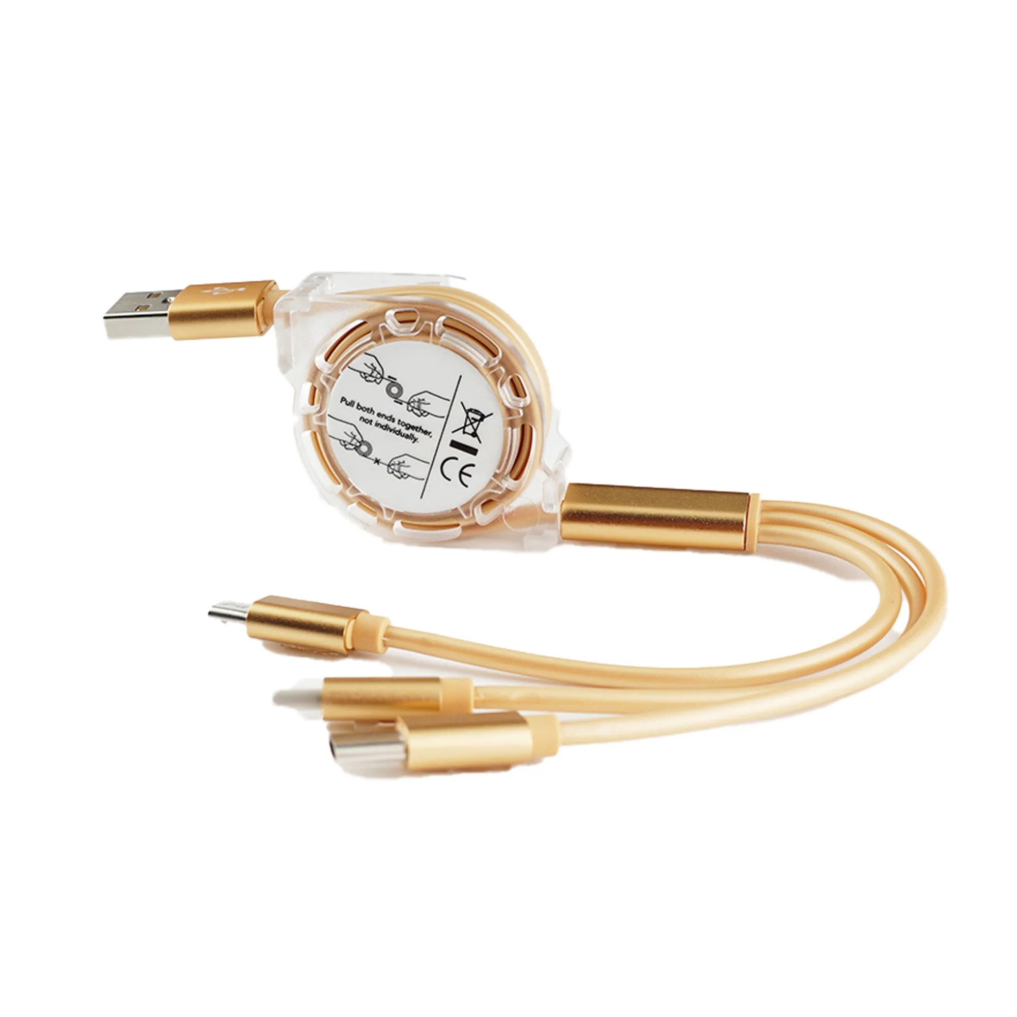 3-In-1 Retractable USB Charging Cable 2