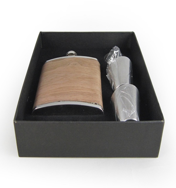 Stainless Steel Hip Flask Gift Set 6oz 2