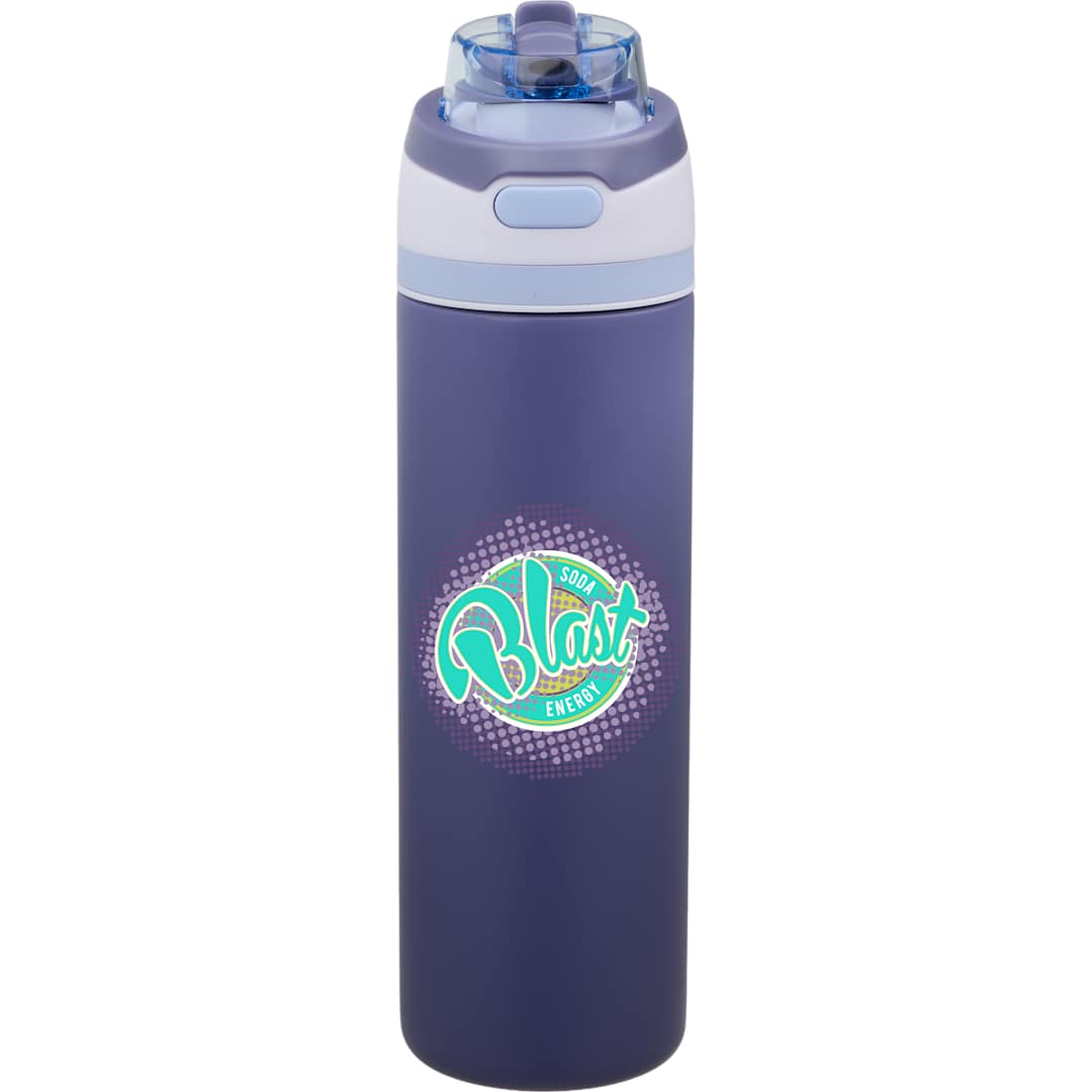 Elvin 28oz Recycled Stainless Flip Straw Bottle, custom water bottle with logo imprint 243