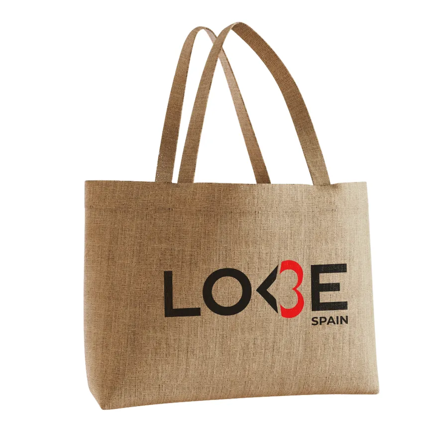 Custom Natural Jute Tote Bag 1