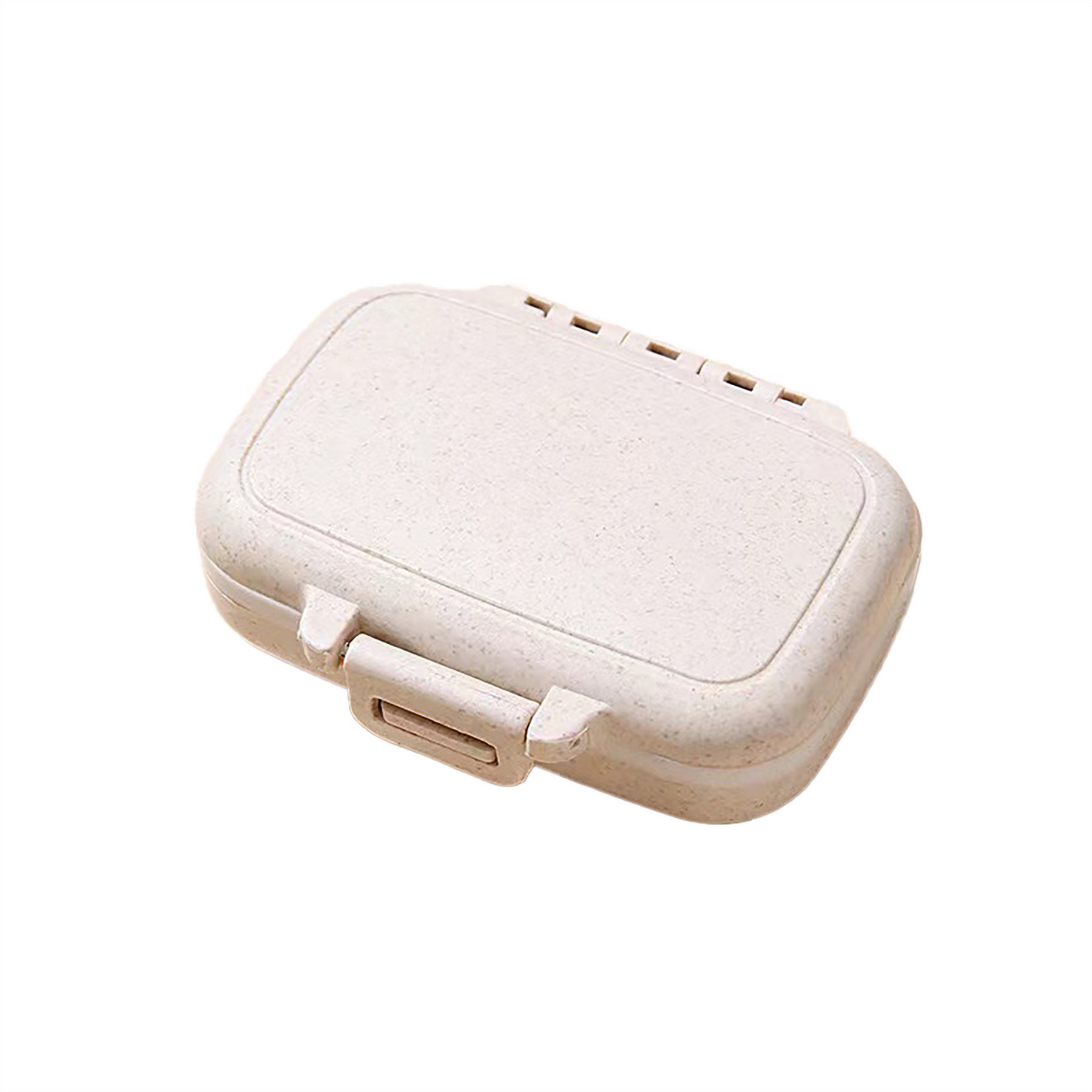 3 Compartments Wheat Straw Travel Pill Box 5