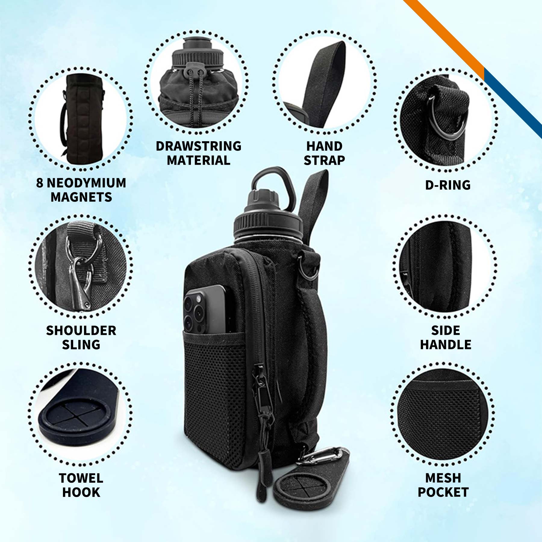 DropSip Magnetic Water Bottle Bag 3