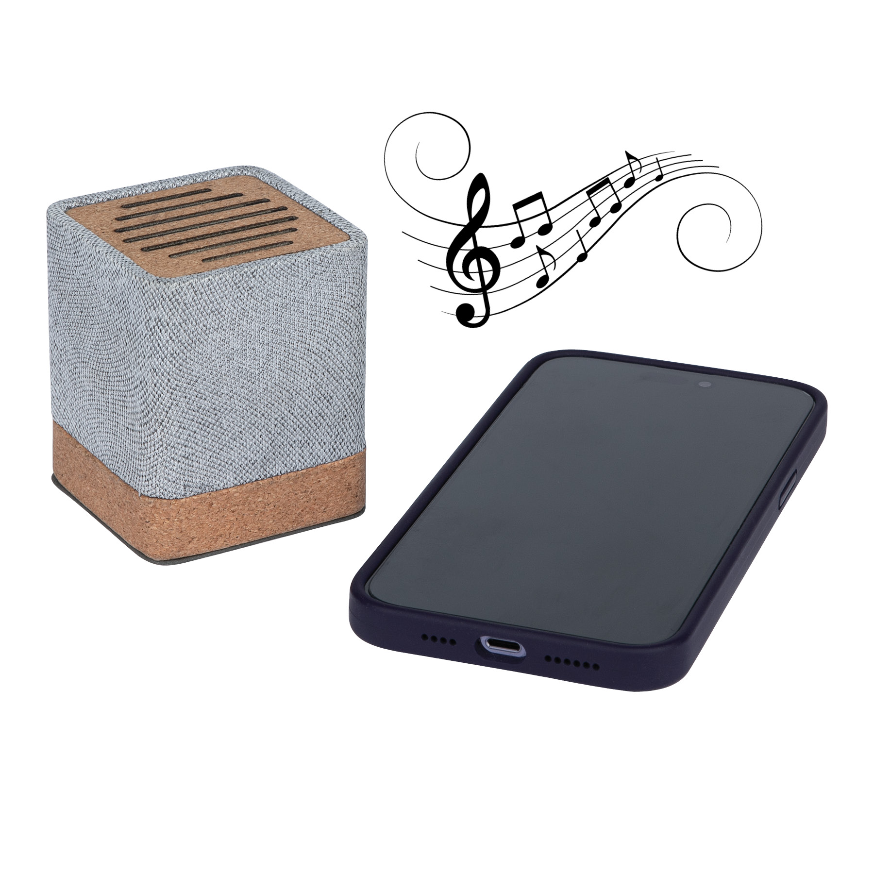 Grayson 5W RPET & Cork Wireless Speaker 4