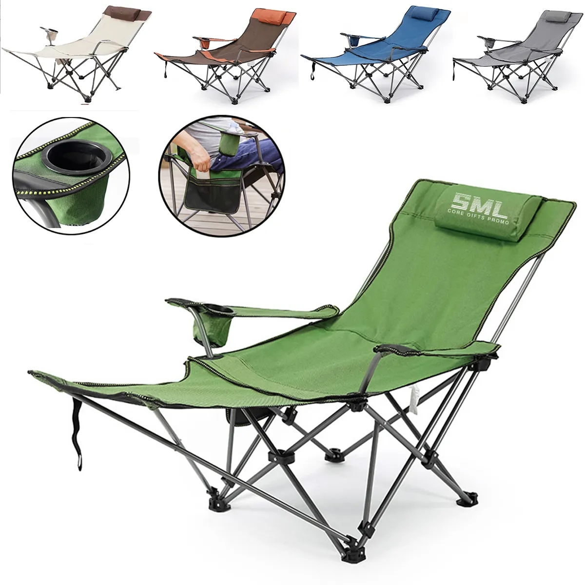 2 in 1 Portable Folding Camping Long Chair 2