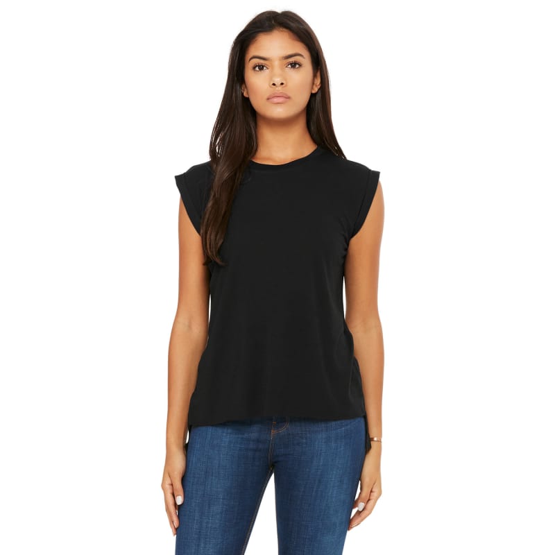 Bella + Canvas Ladies' Flowy Muscle T-Shirt With Rolled Cuff 39