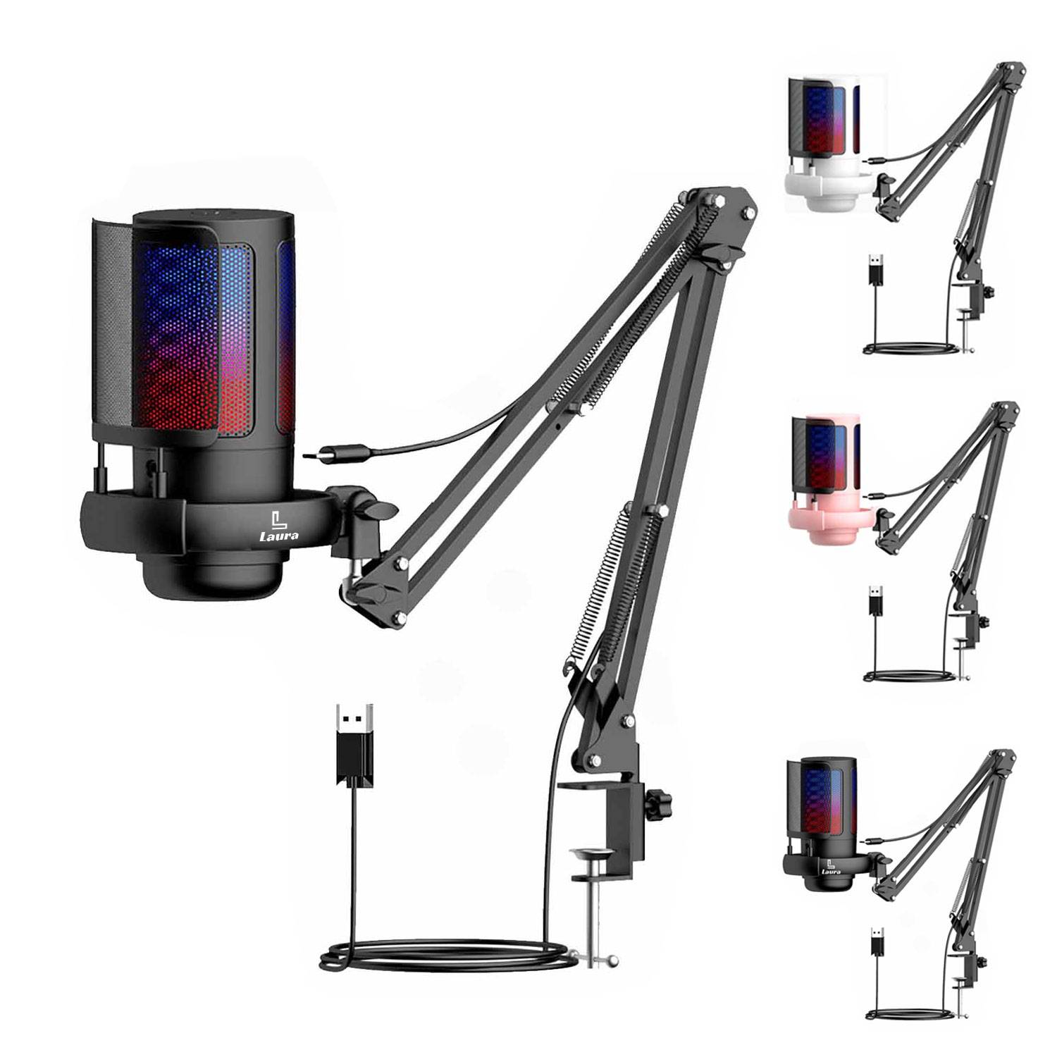 Microphone computer game recording set