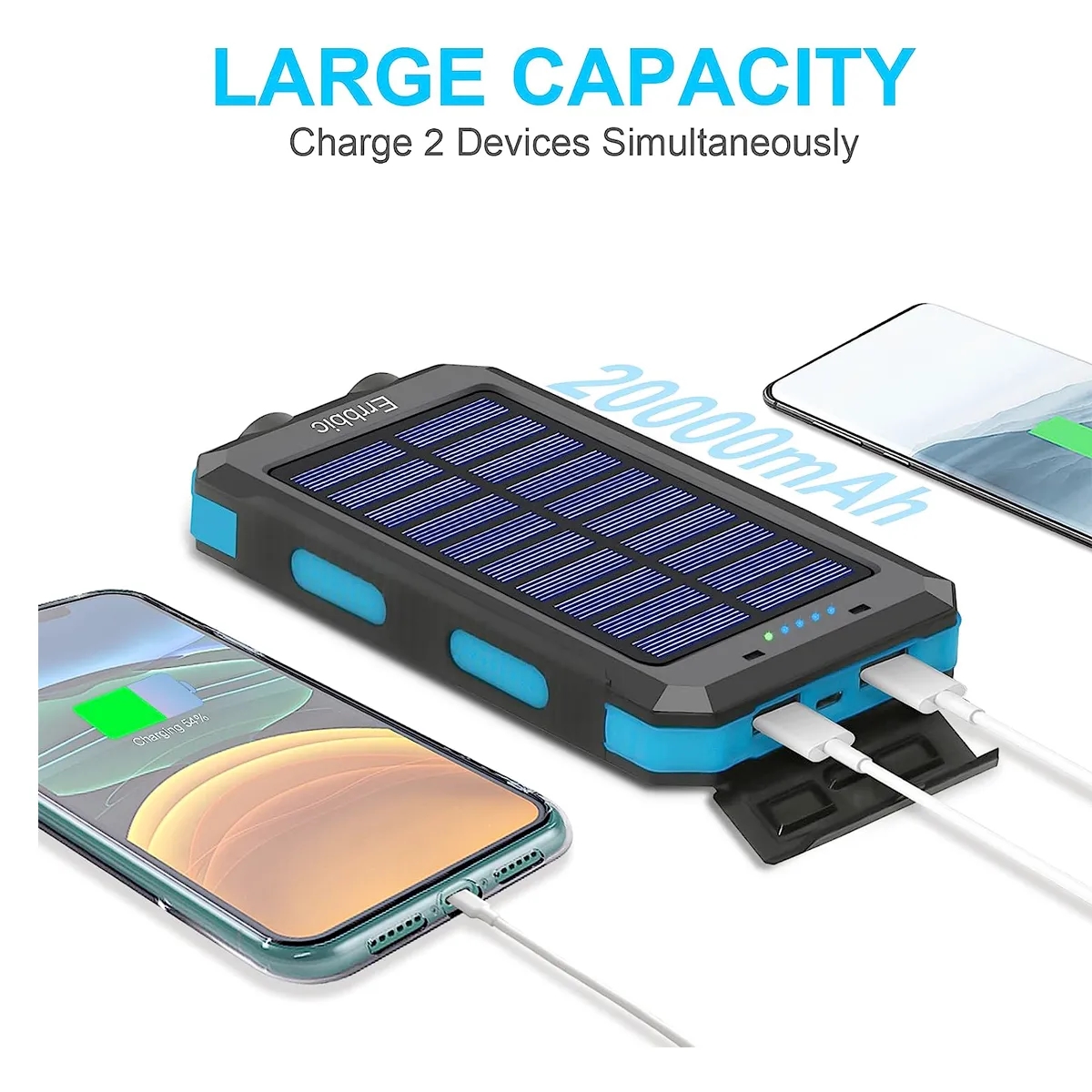 Portable 10000ml Solar Power Bank 3