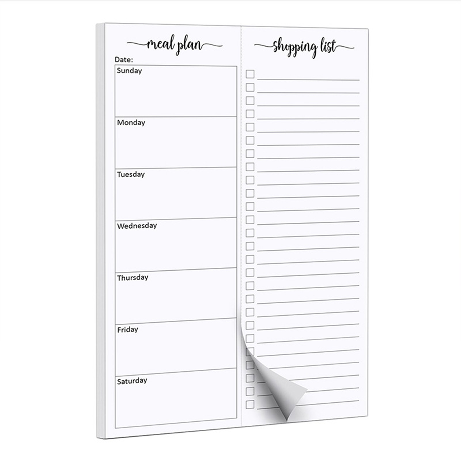 Weekly Daily Meal Shopping Grocery Planning Pad 4