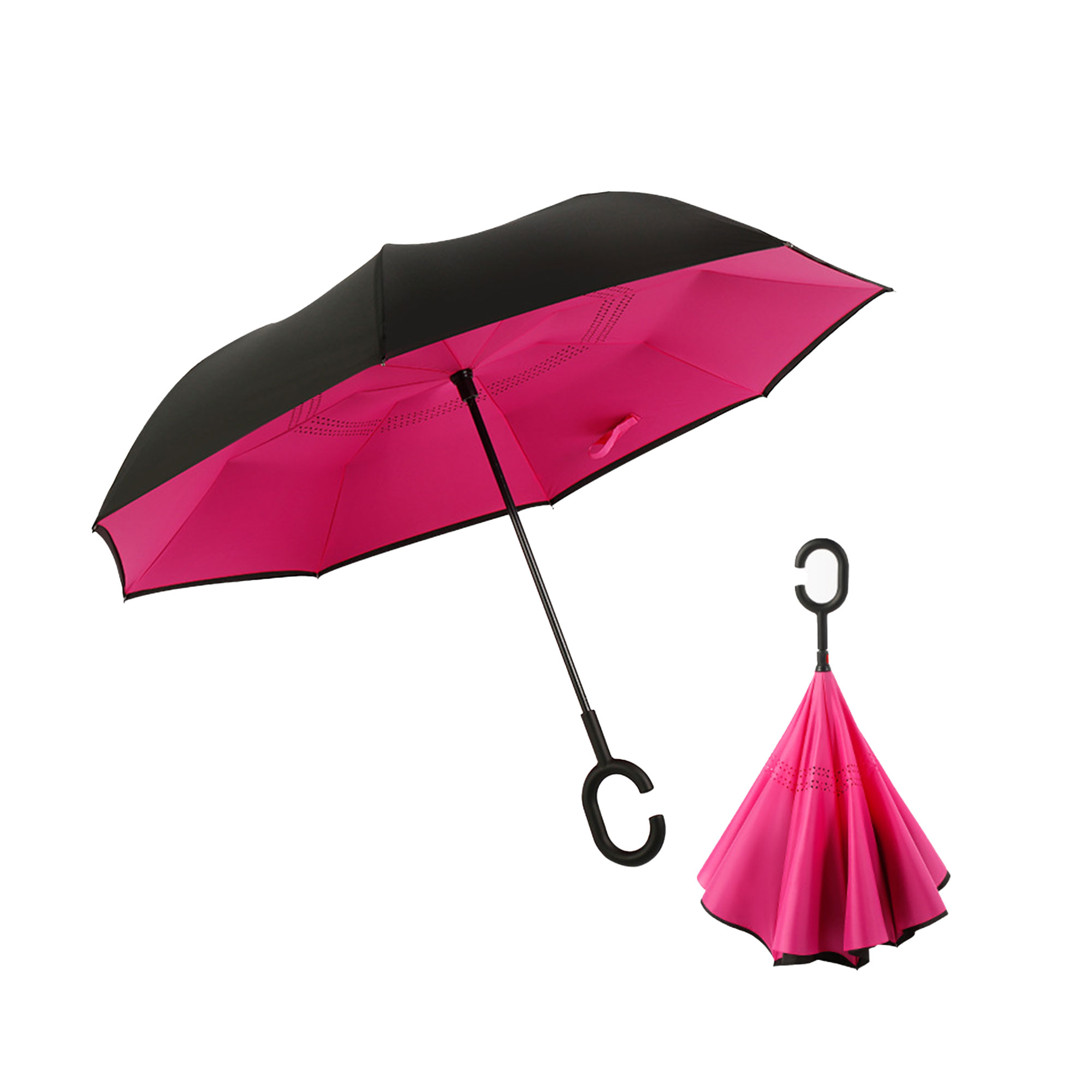 Windproof Double Layer Folding Inverted Umbrella 5