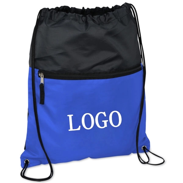 Front Zipper Pocket Drawstring Sportpack 4