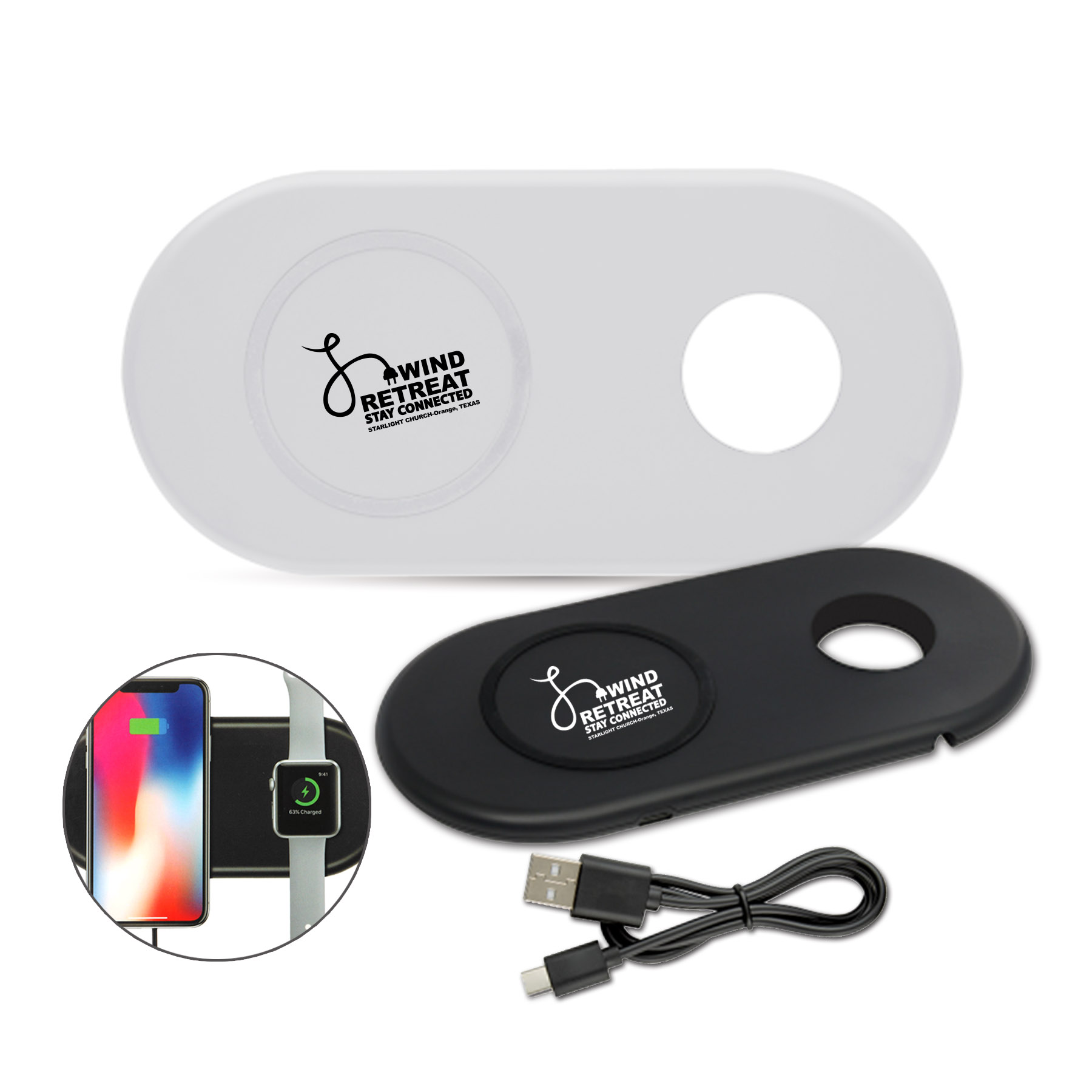 Wireless Charging PAD with Apple Watch® Charging Dock (Requires Your Charging Cord) 1