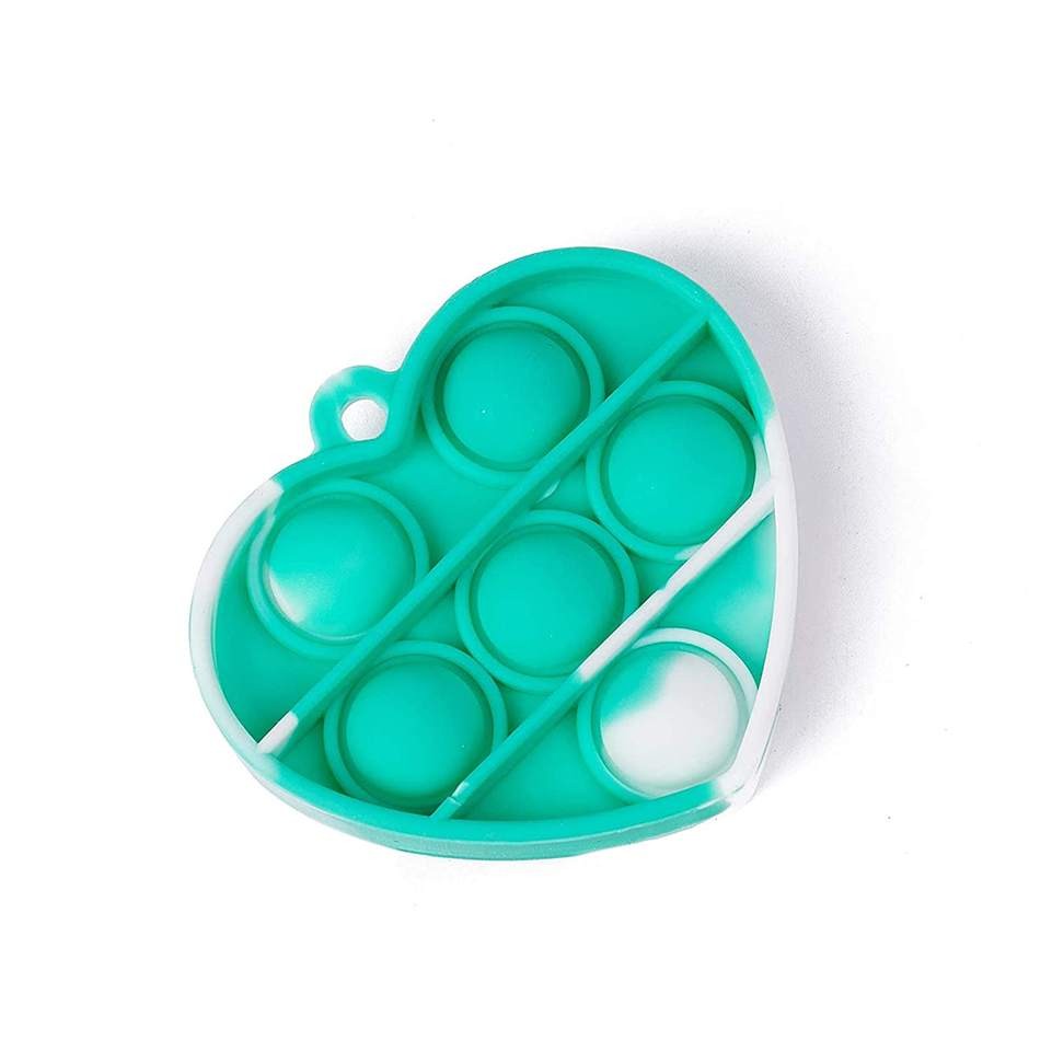 Heart Push Bubble Pops Fidget Keychain 3