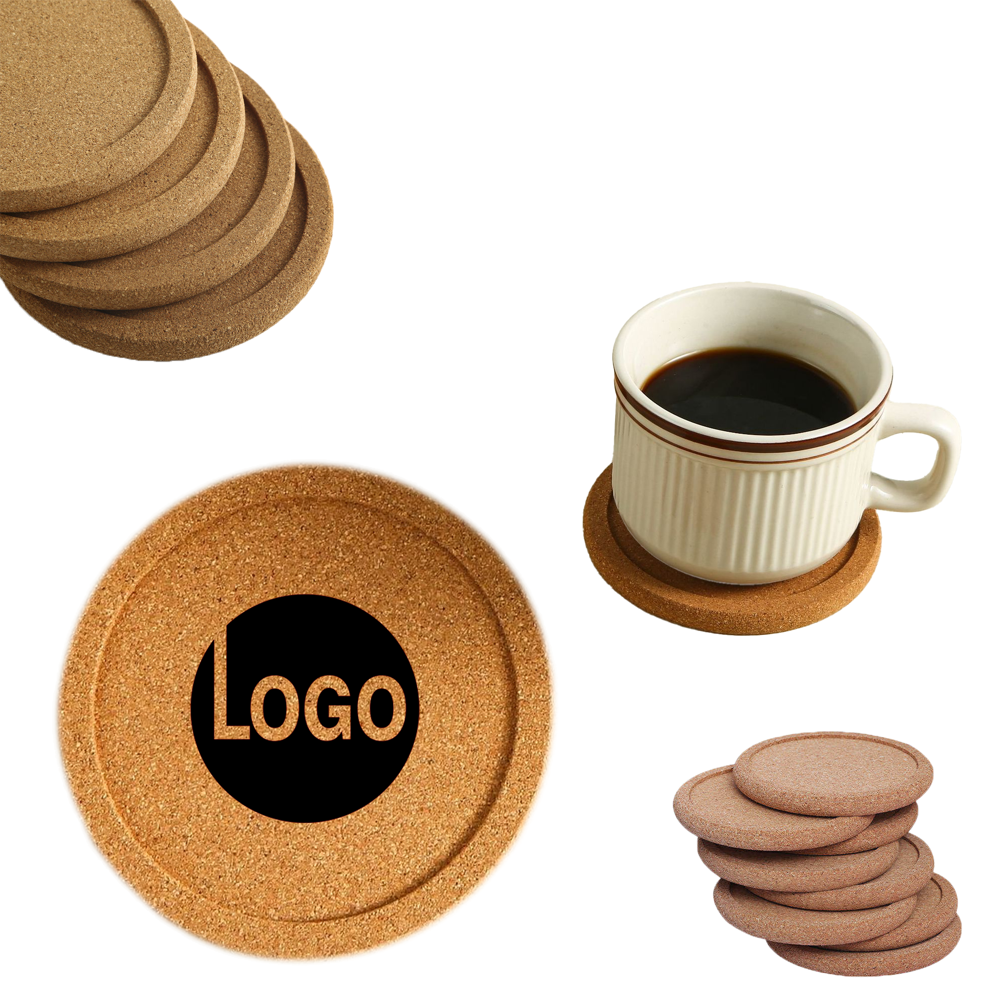 Round Cork Coaster 2