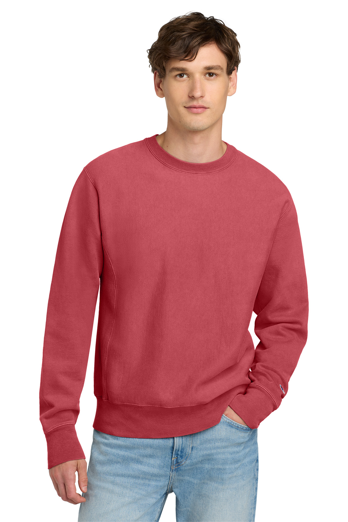 Champion Reverse Weave Garment-Dyed Crewneck Sweatshirt. GDS149 39