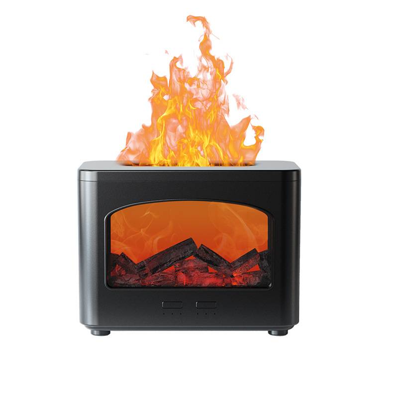 ABS Flame Humidifier Fireplace Aromatherapy Diffuser 7