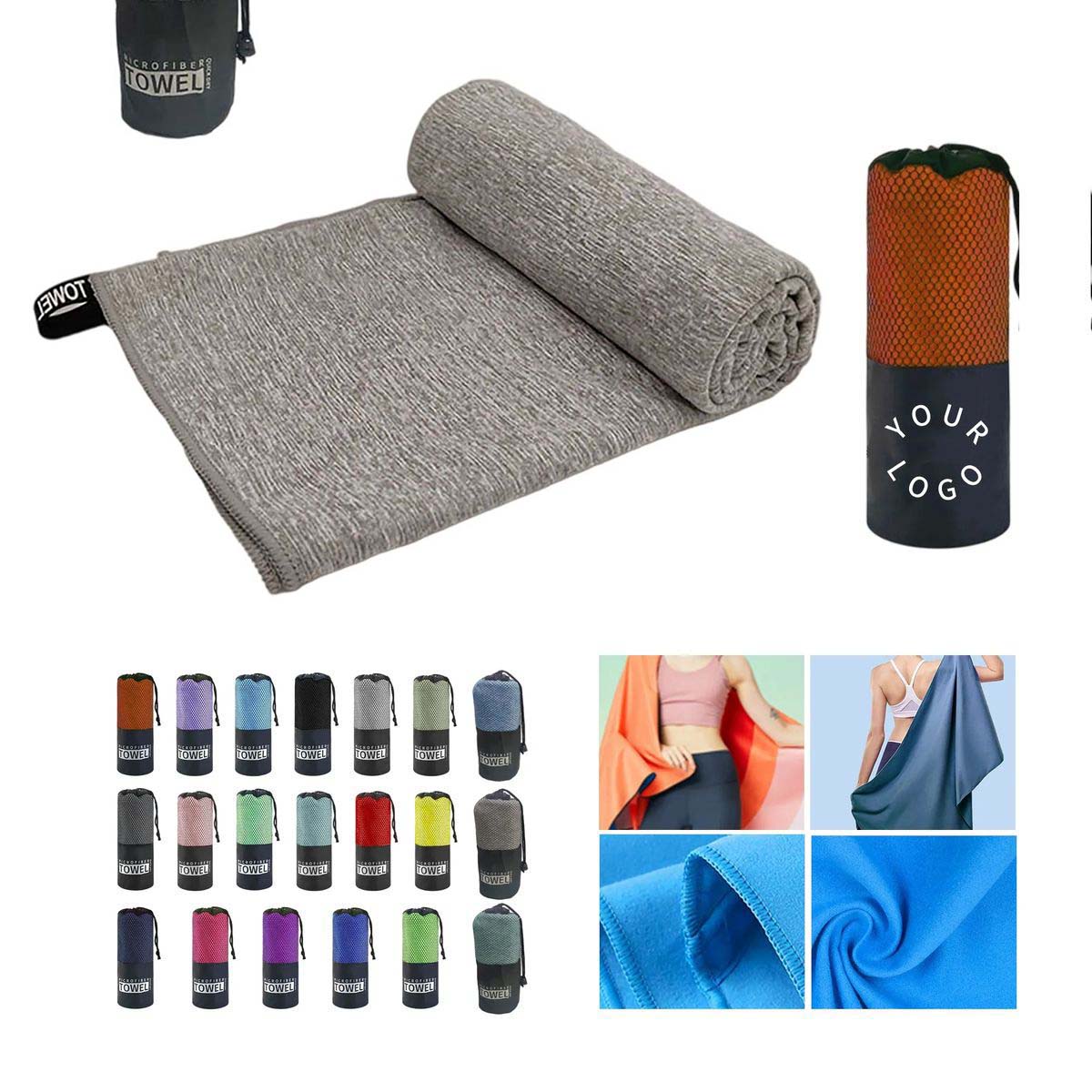 Large Microfiber Sports Towel Quick Dry and Absorbent 16