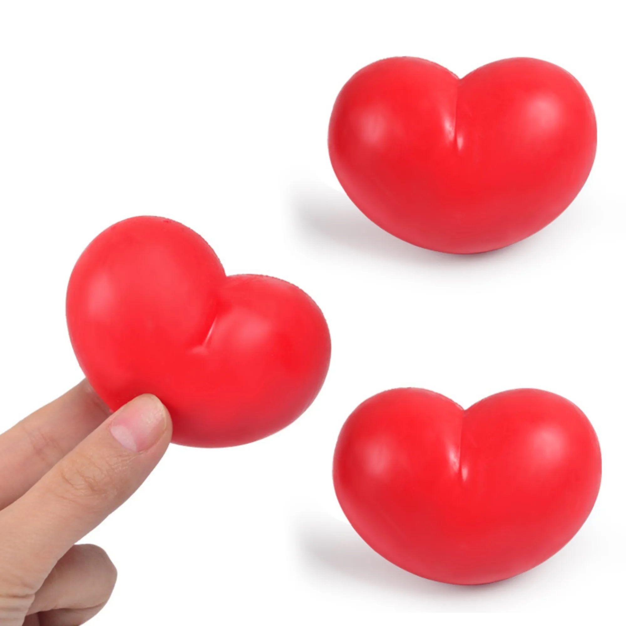 Custom Logo Heart Shape Stress Balls Pre Kindergarten Toy 2