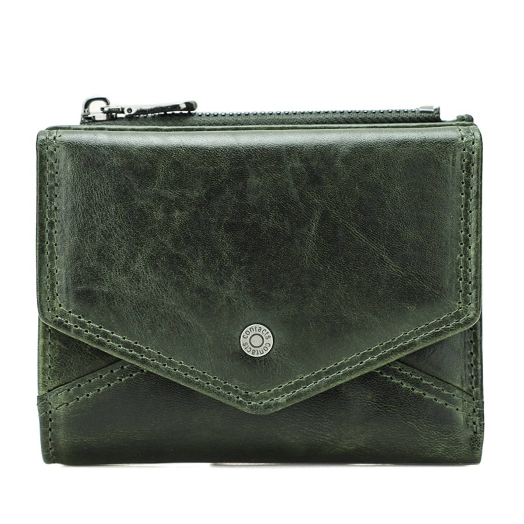 Genuine Leather RFID Anti-thief Zippered Wallet 3