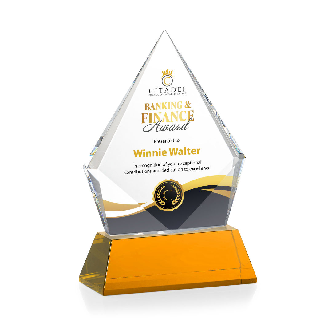 Shelton VividPrint™ Award on Newhaven Base - Amber 10