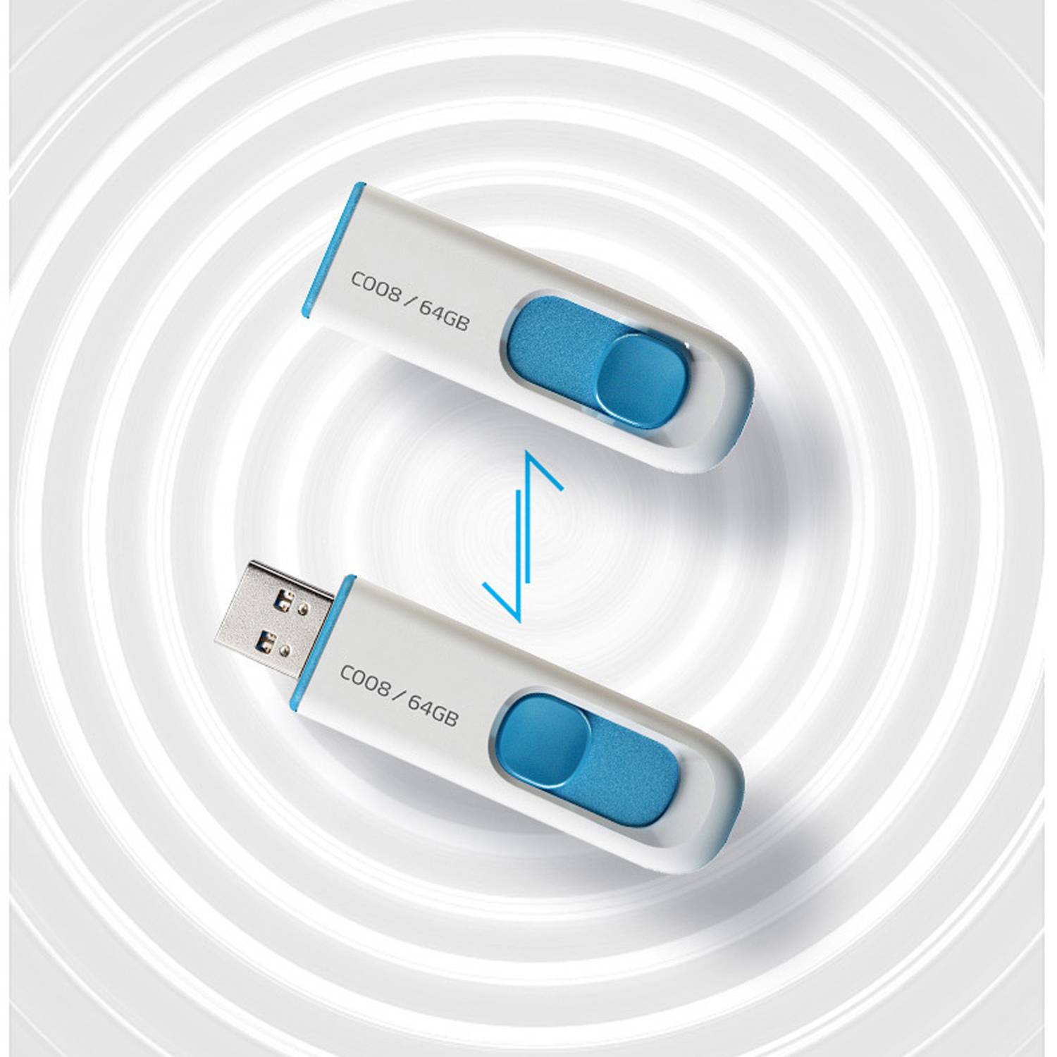 64GB USB 2.0 Retractable Capless Flash Drive 5
