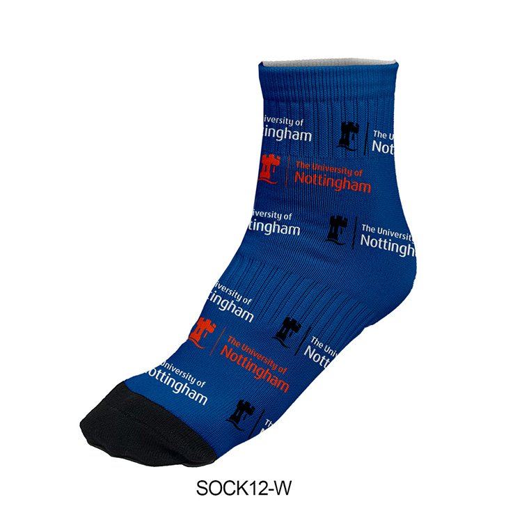 "SPORTY" Color Sublimation Low-Cut Ankle Crew Socks in Men's & Women's Size (SOCK12-M Men / SOCK12-W 7