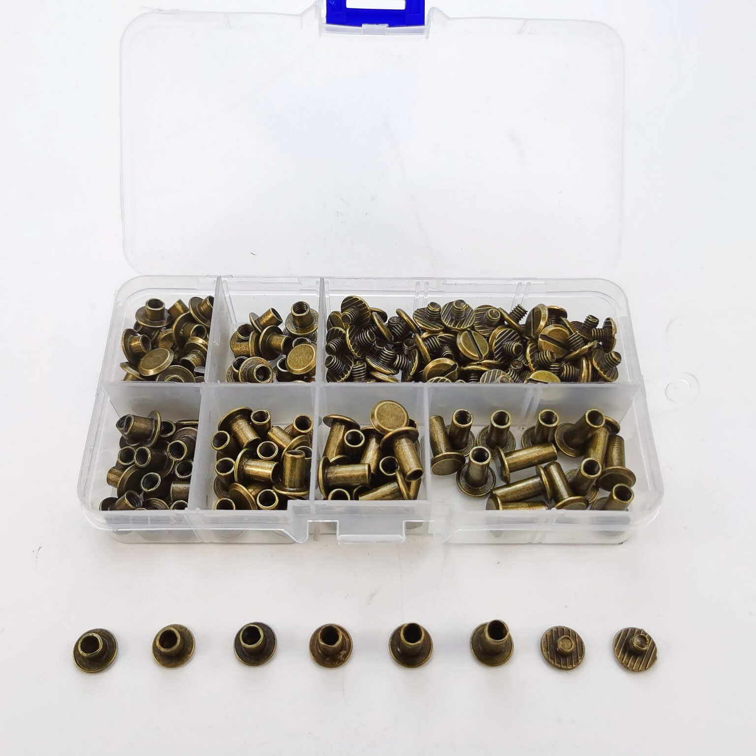 90 Sets Metal Round Rivets Kit 5