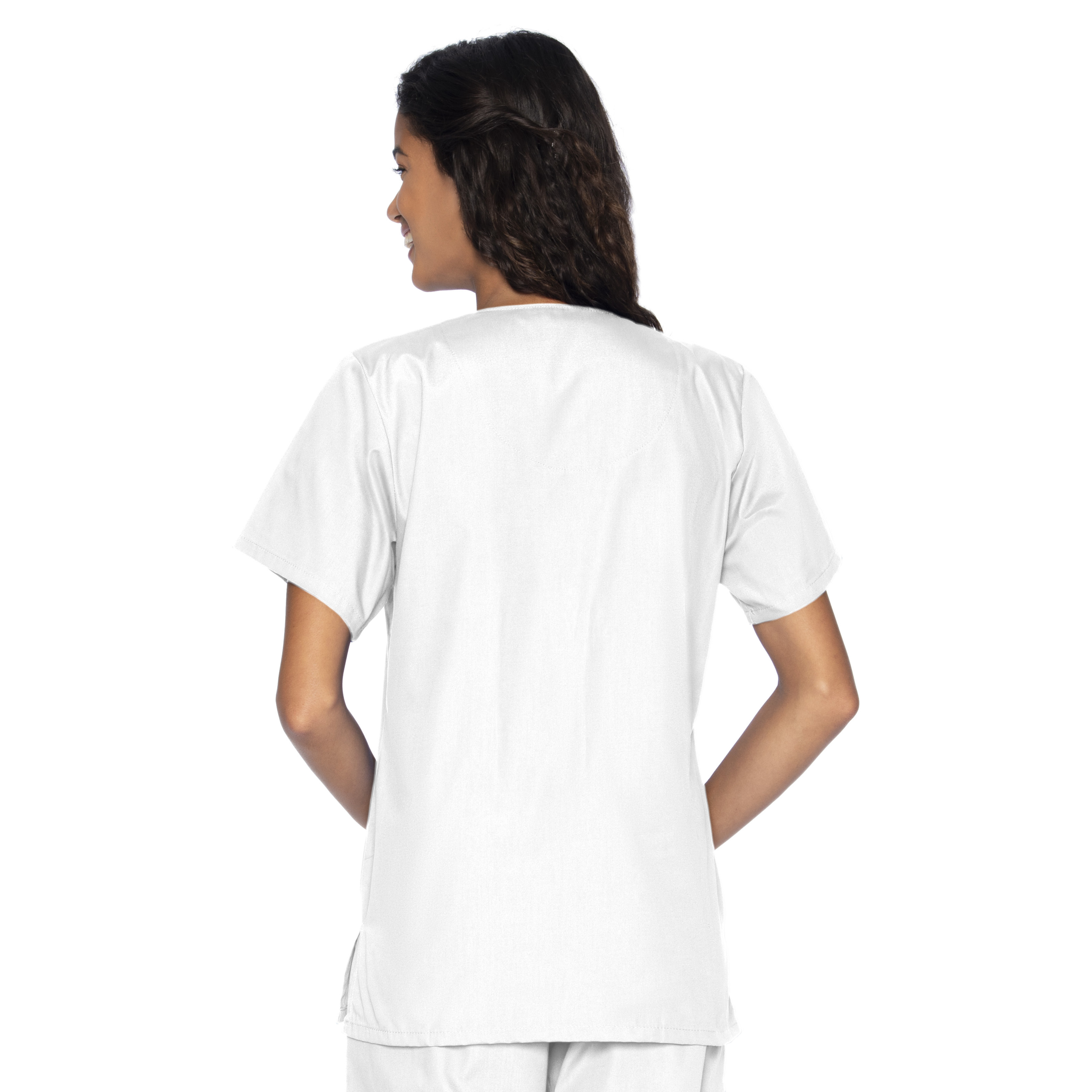 Landau - Essentials - Women's Four-Pocket Snap-Front V-Neck Top 6