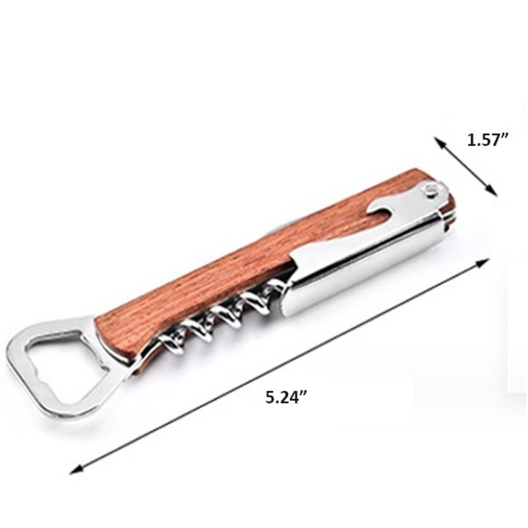 Multi Wooden Opener For Wine Beer Bottle Tin Can 2