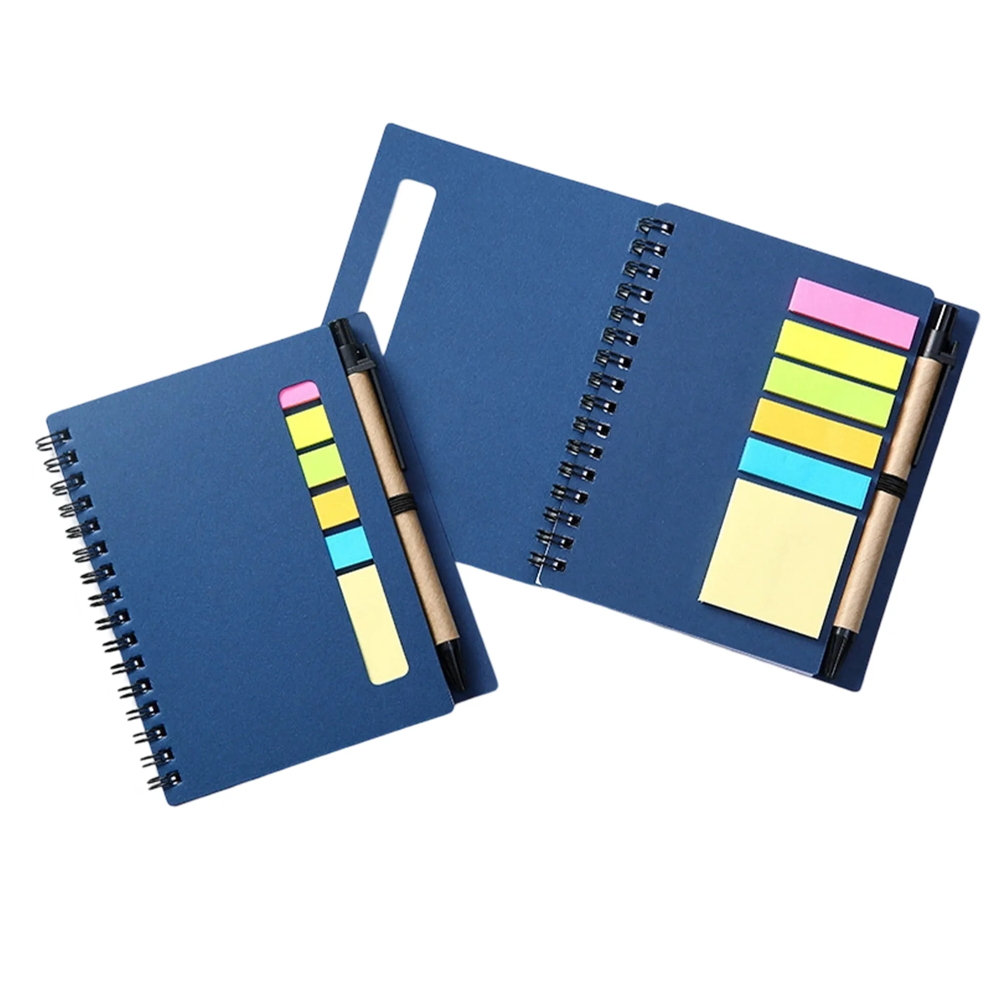 Durable Kraft Spiral Notepad with Pen and Sticky Pads 3