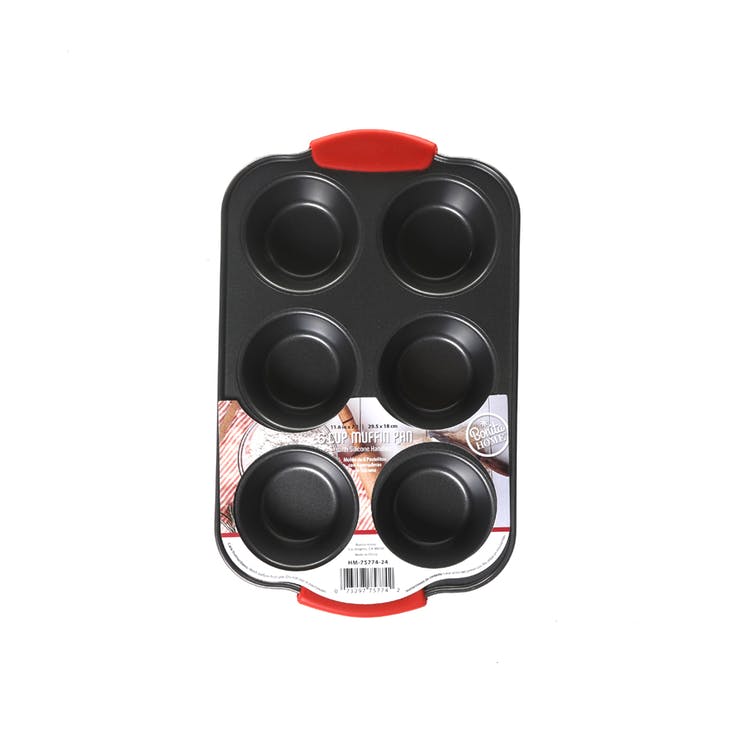6-Muffin Pans - Silicone Handles 11.6" 2