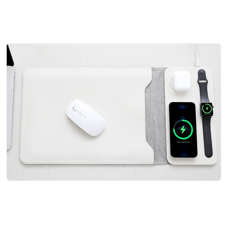 3 In 1 Pu Laptop Sleeve Compatible With Wireless Charging 2