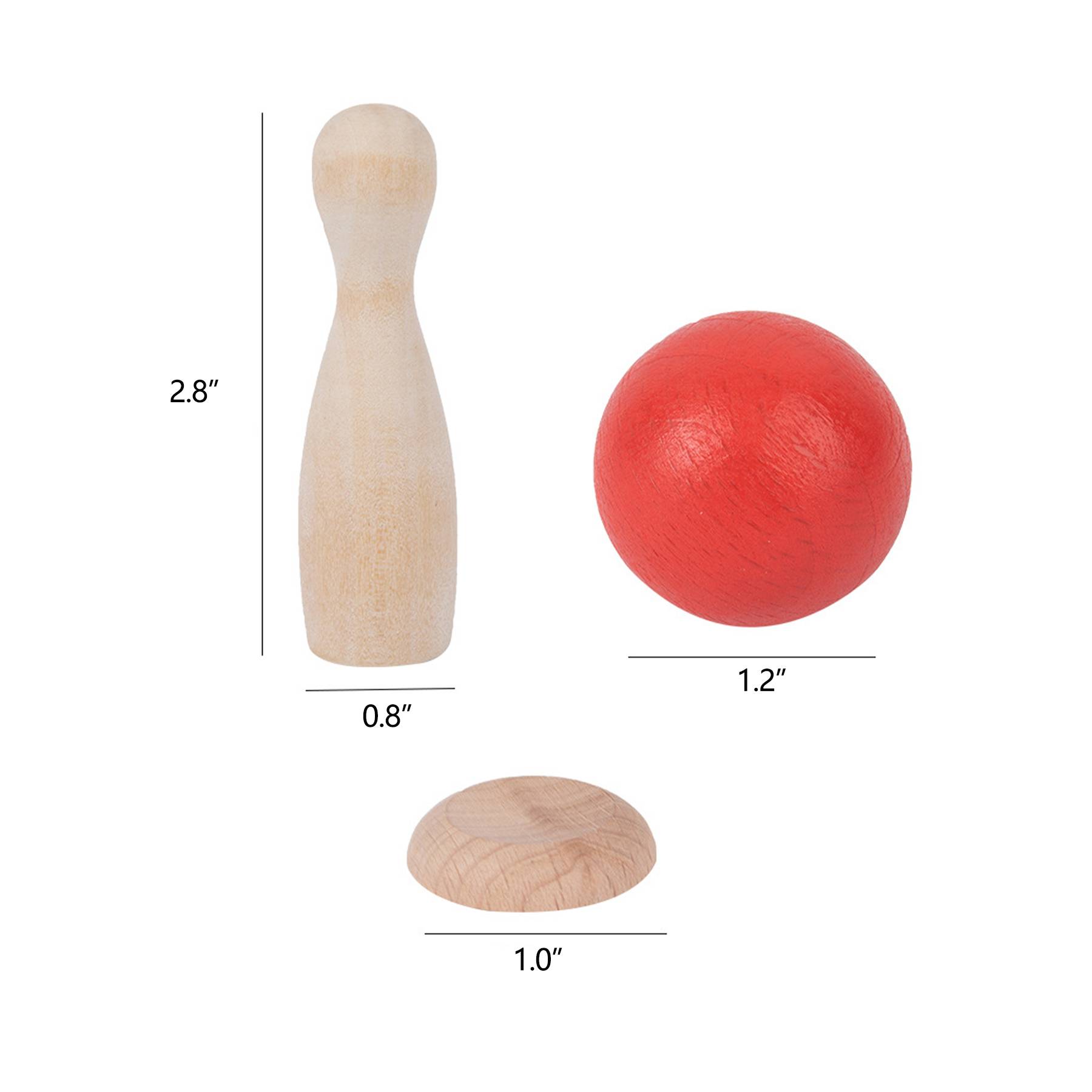 Wooden Educational Games Indoor and Outdoor Bowling Toys 5