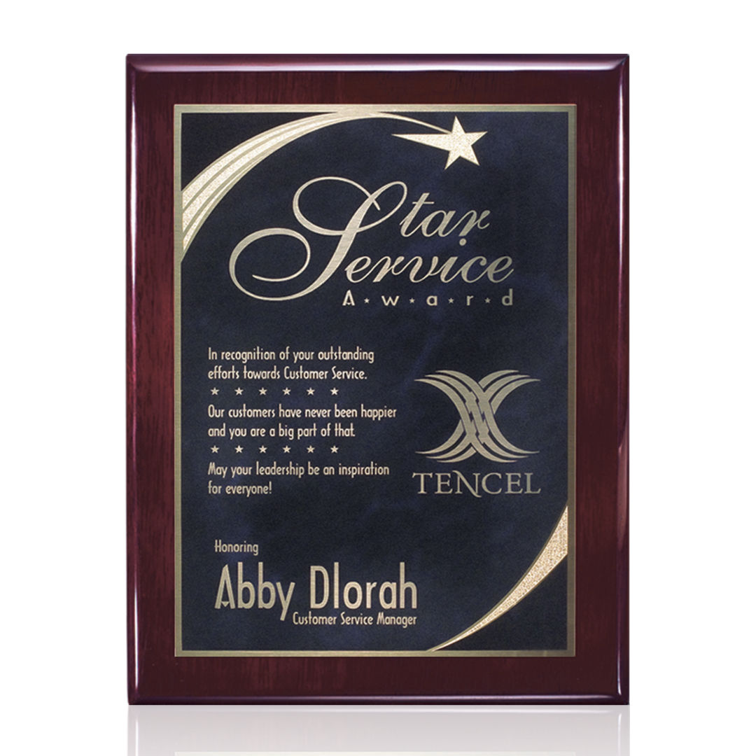 Oakleigh/Birchcliff Plaque - Rosewood Finish 2