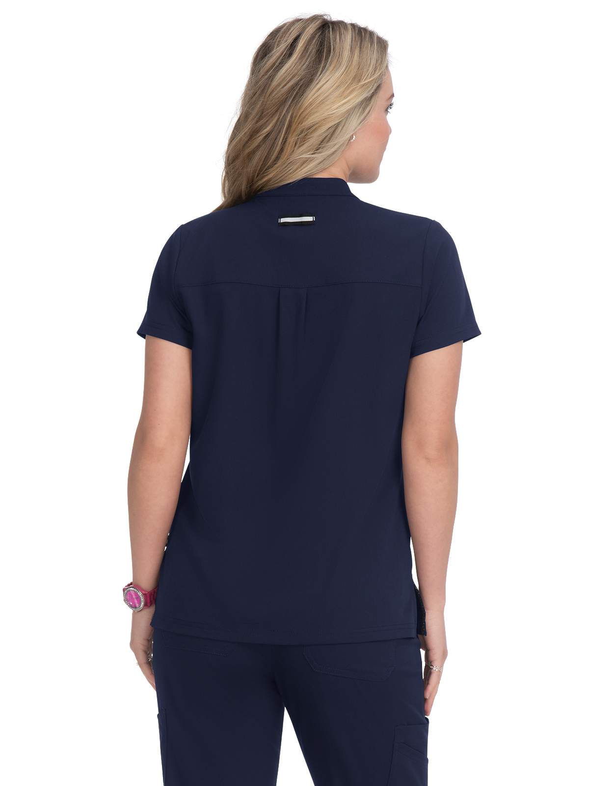 koi - Next Gen - Women's Four-Pocket Zipper-Neck Mandarin Collar Driven Top 6