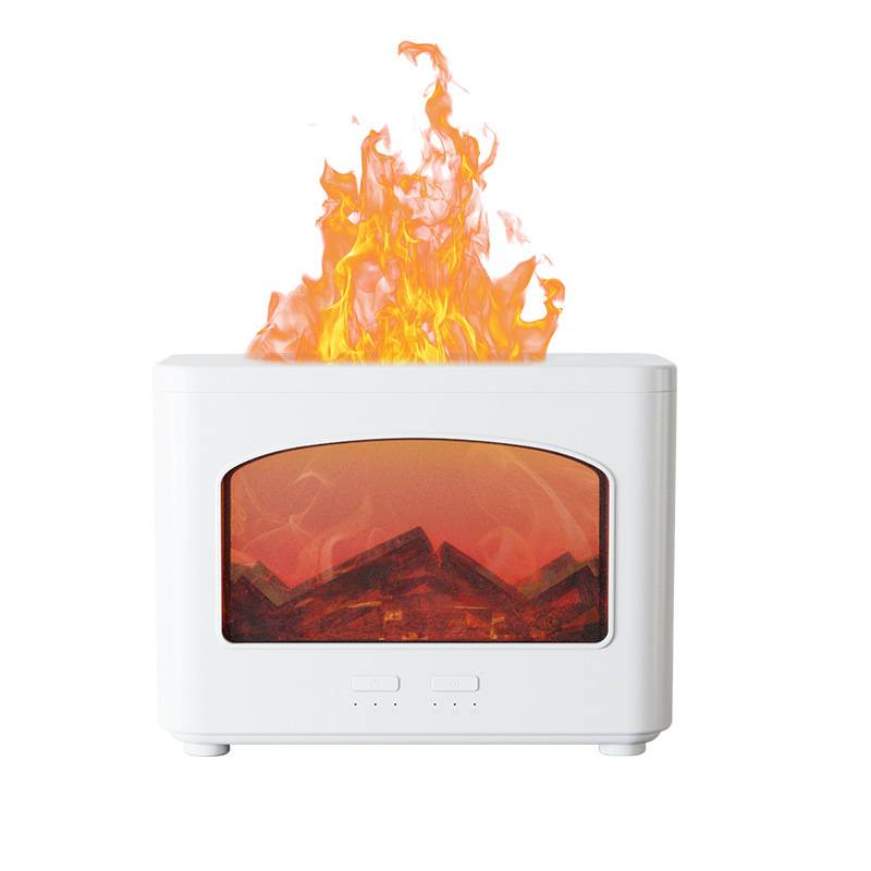 ABS Flame Humidifier Fireplace Aromatherapy Diffuser 8