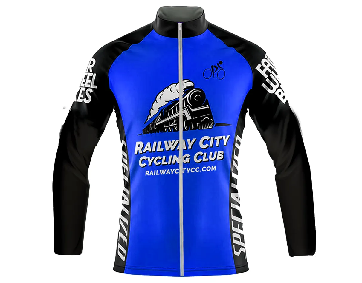 Men's Full Zip Long Sleeve Cycling Jersey 2