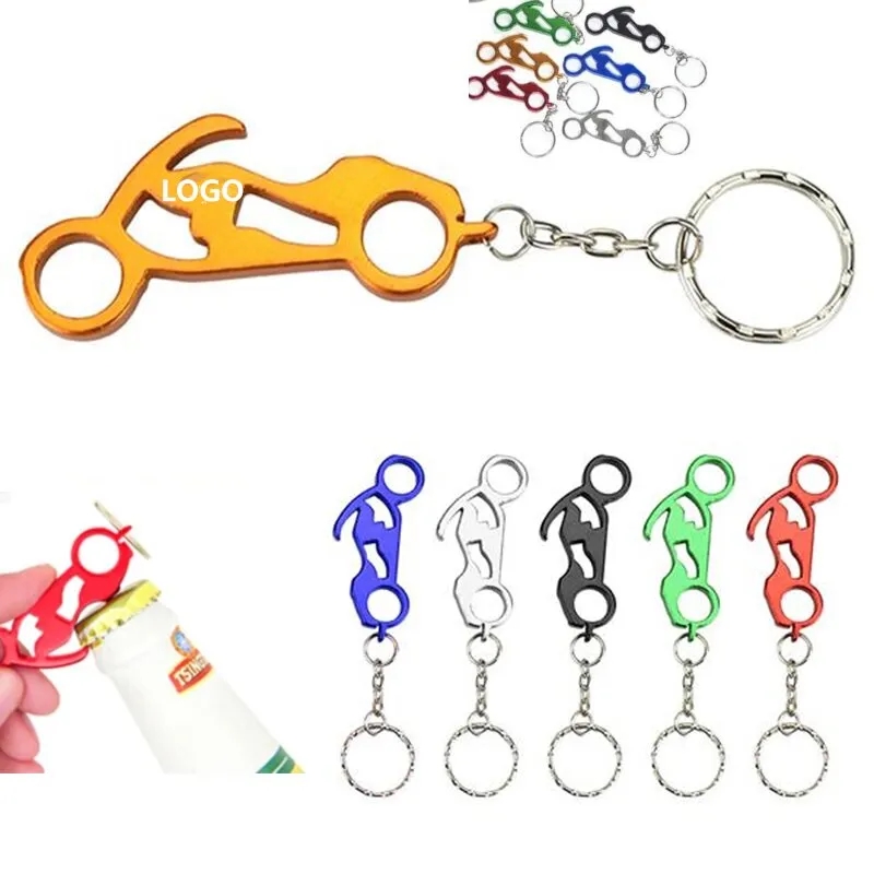 2 5/8 " Motorcycle Shaped Bottle Opener Key Holder 7