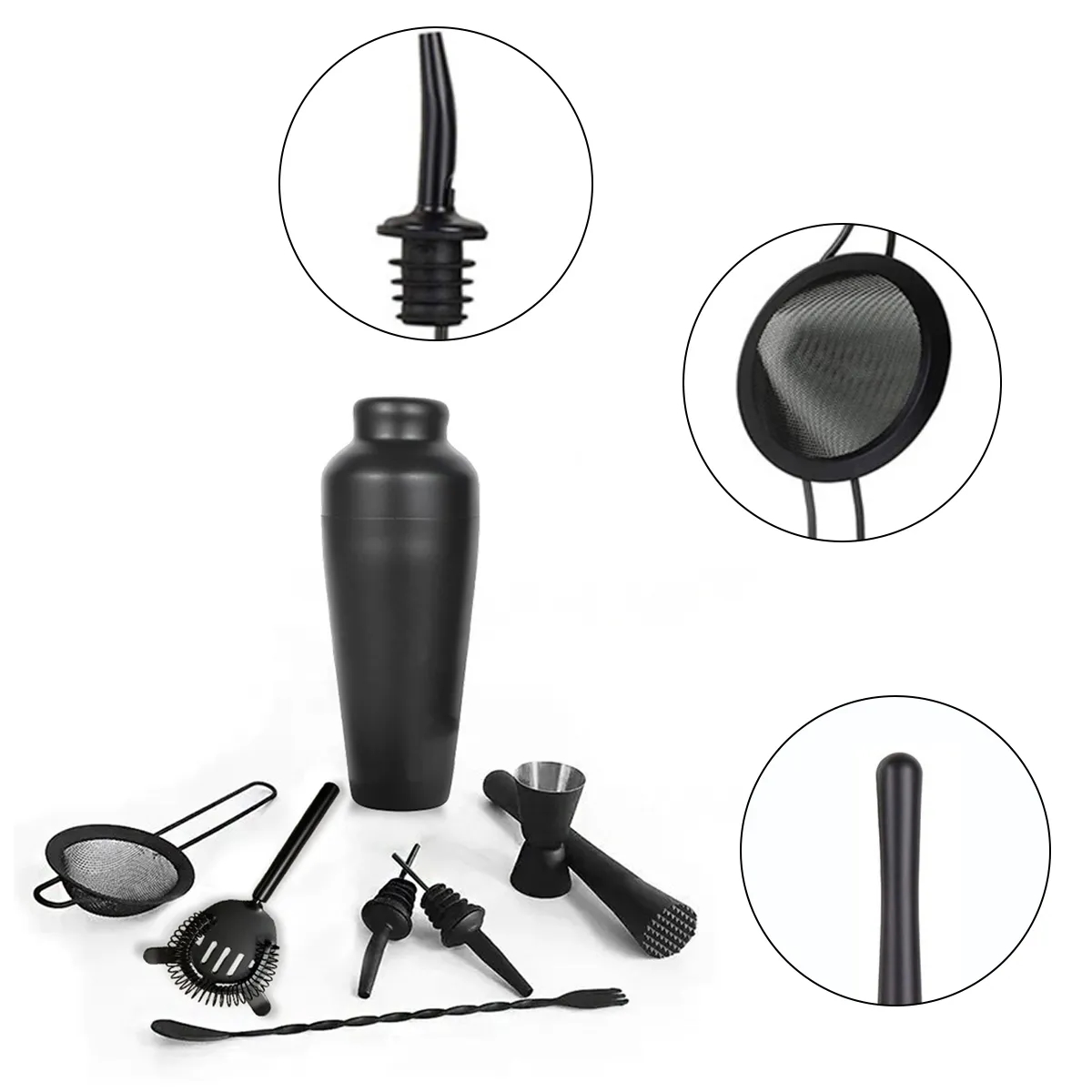 Wine Bottle Shaped  Accessory Gift Set 4