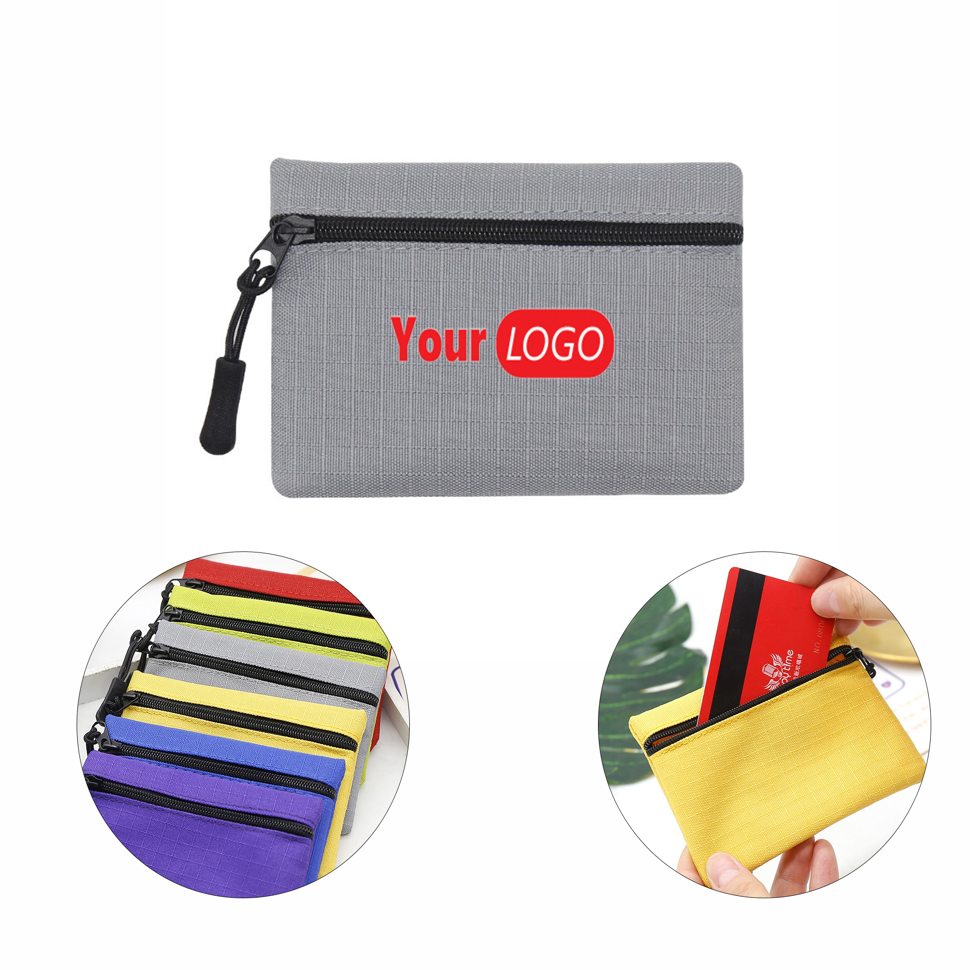 Oxford Cloth Mini Zipper Coin Purse MOQ 1pcs 1