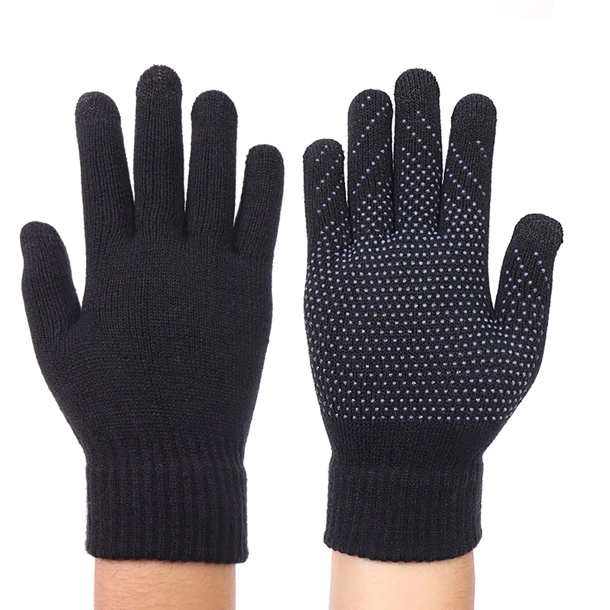 Adult Autumn and Winter Plush Wool Warm Non-slip Gloves 6