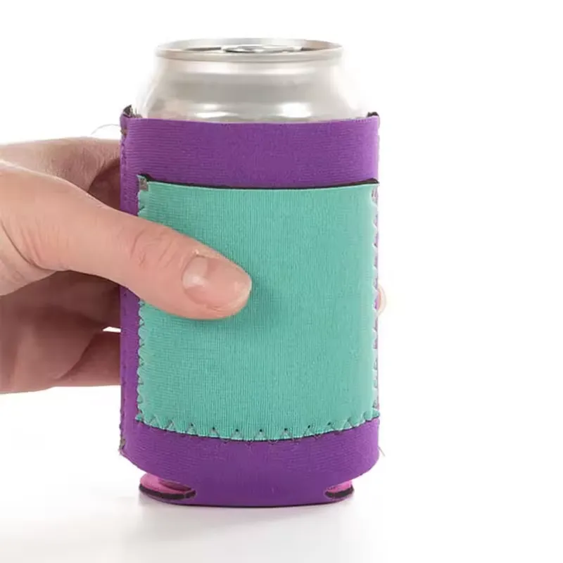 Neoprene Can Holders With Pocket, custom koozie with logo imprint 6