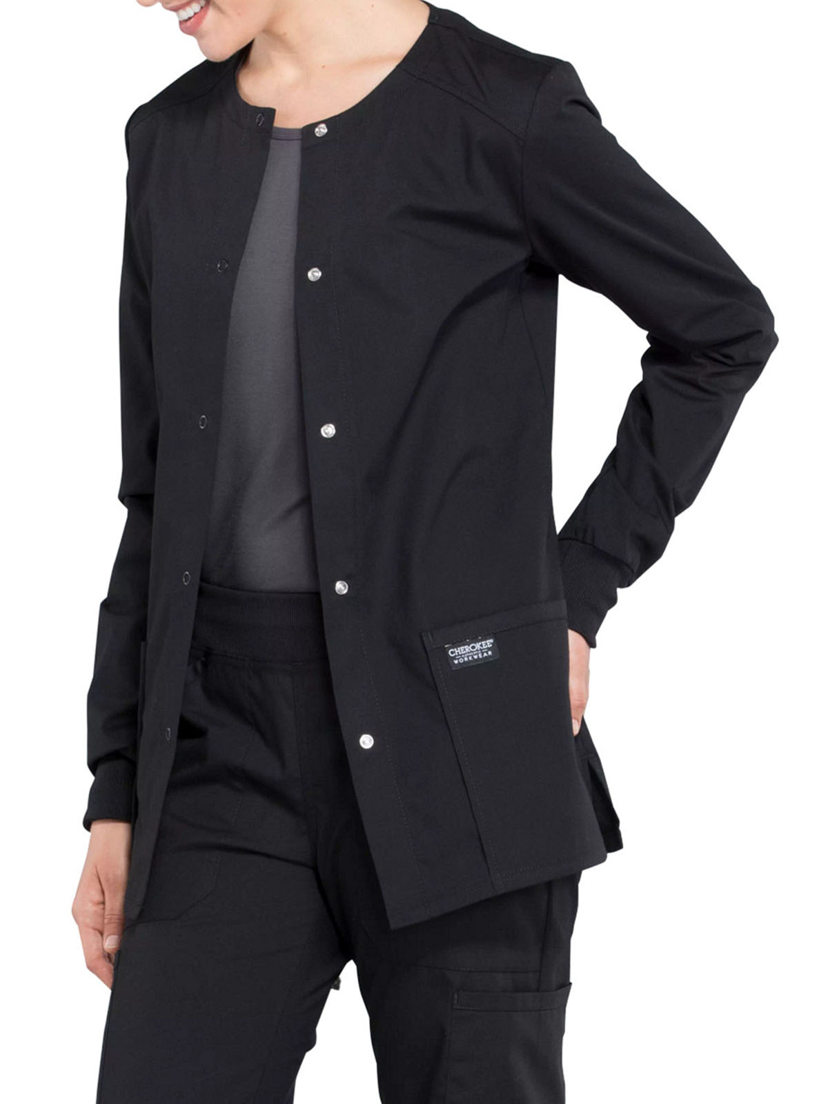 Cherokee - Workwear Professionals - Women's Snap Front Jacket 25