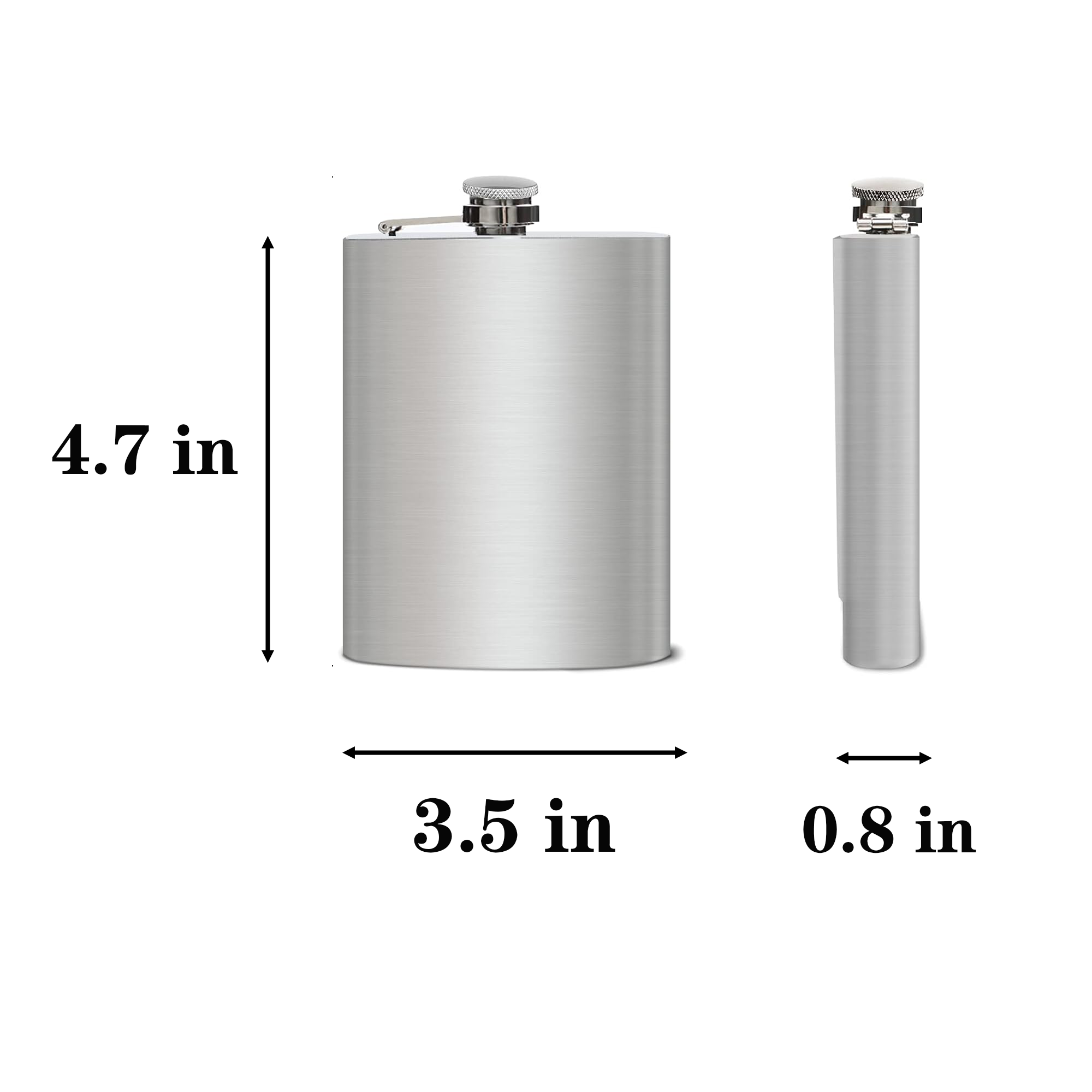 8 oz Stainless Steel Outdoor Hiking Adventure Hip Flask, custom water bottle with logo imprint 4