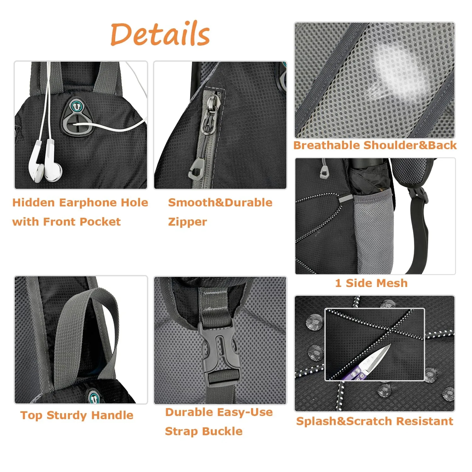 Sling Backpack With Front Pocket 3