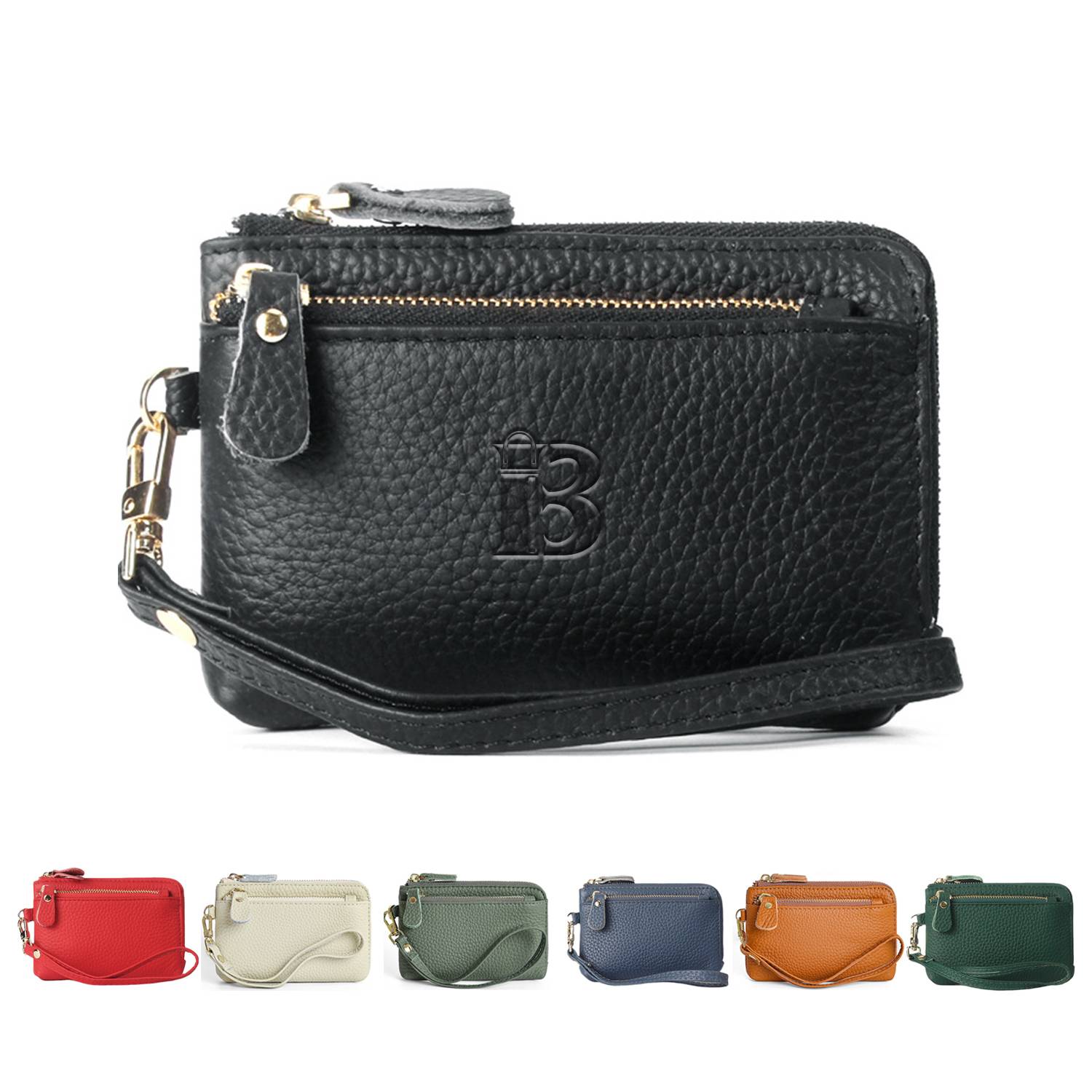 Leather Coin Purse W/ Wrist Strap 1