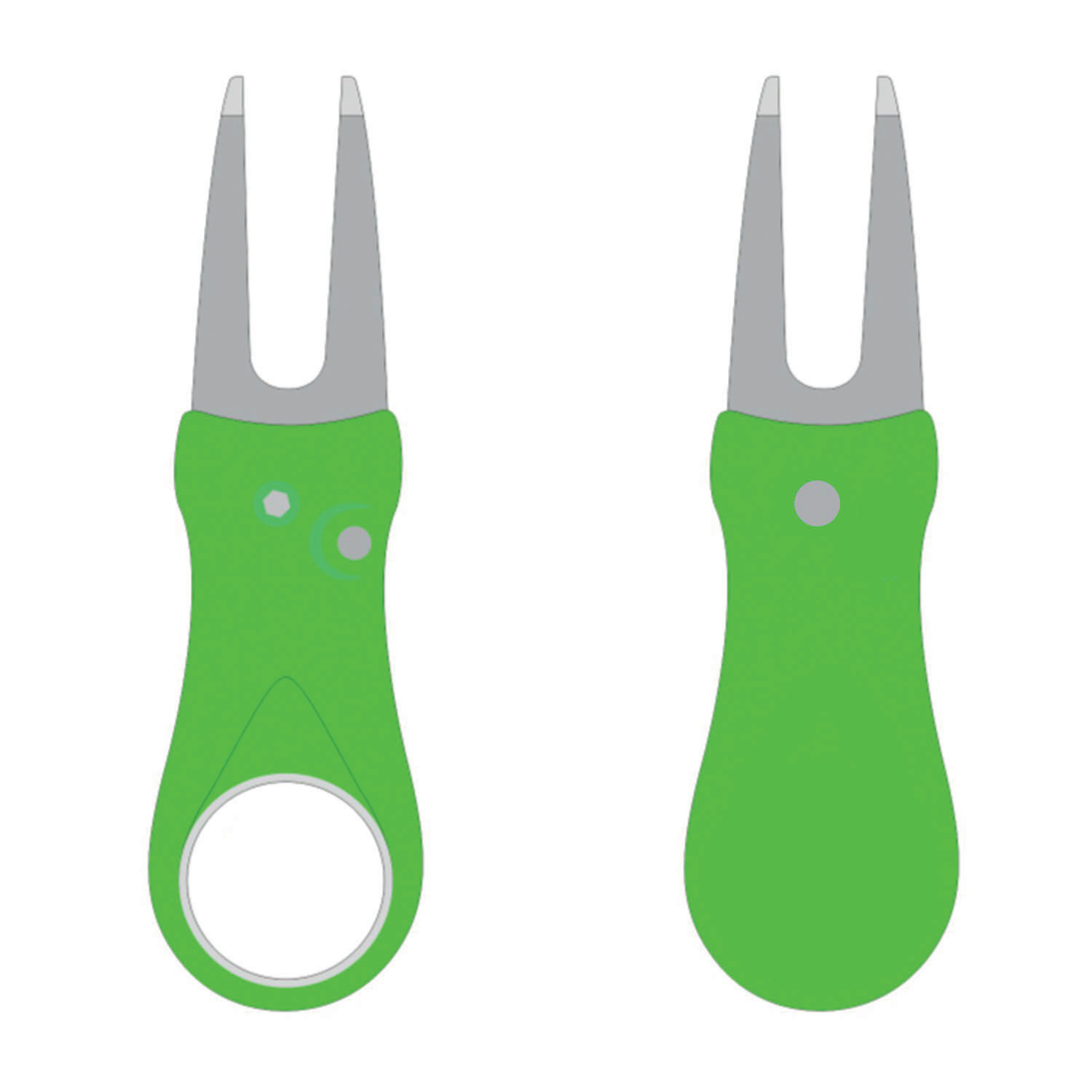 Metal Golf Divot Tool With Magnetic Ball Marker 2