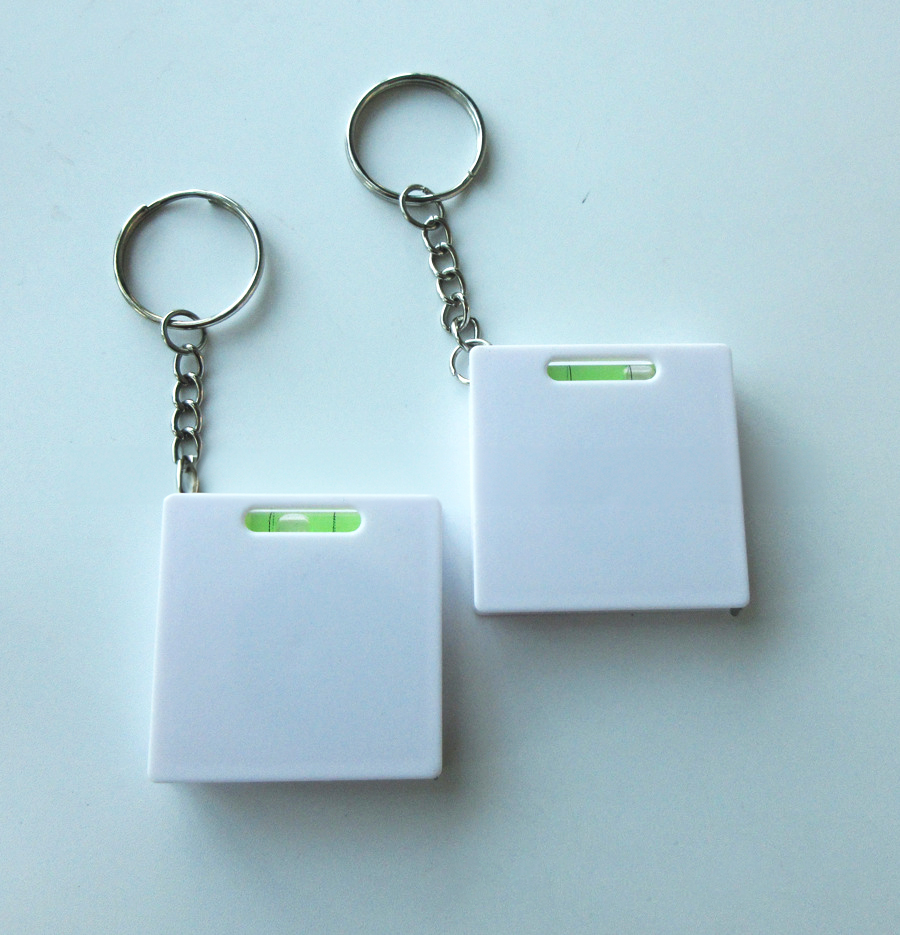 3FT Business Card Measuring Tape Keychain With Level 2